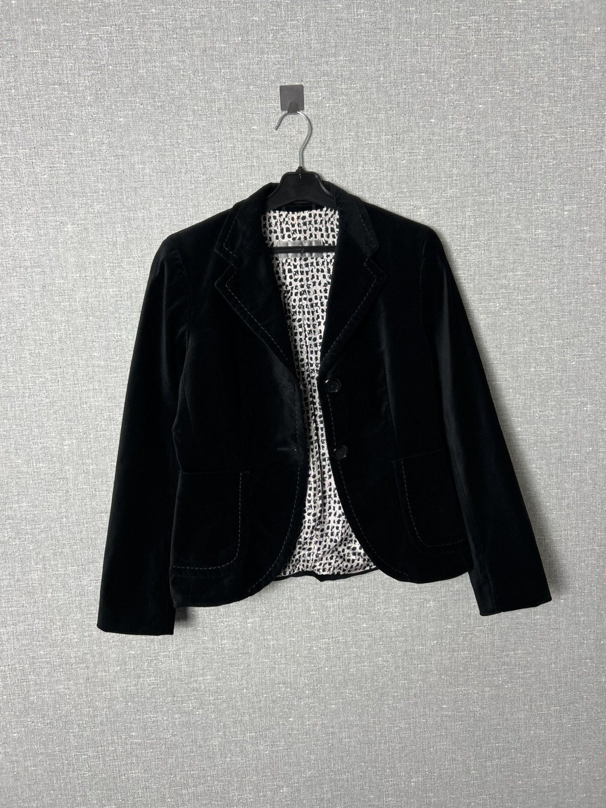 Max Mara Max Mara Black Velour Blazer Jacket Size US4 Size S / US 4 / IT 40 - 9 Thumbnail