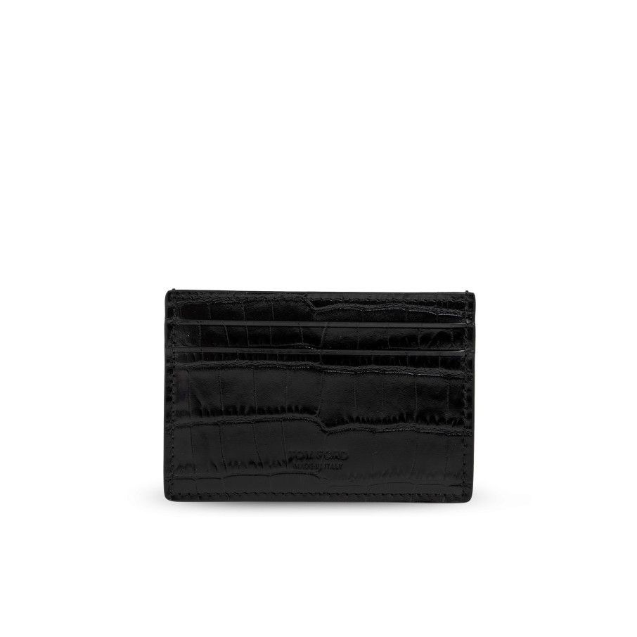 Tom Ford TOM FORD Black Leather Card Holder New & Authentic Size ONE SIZE - 1 Thumbnail