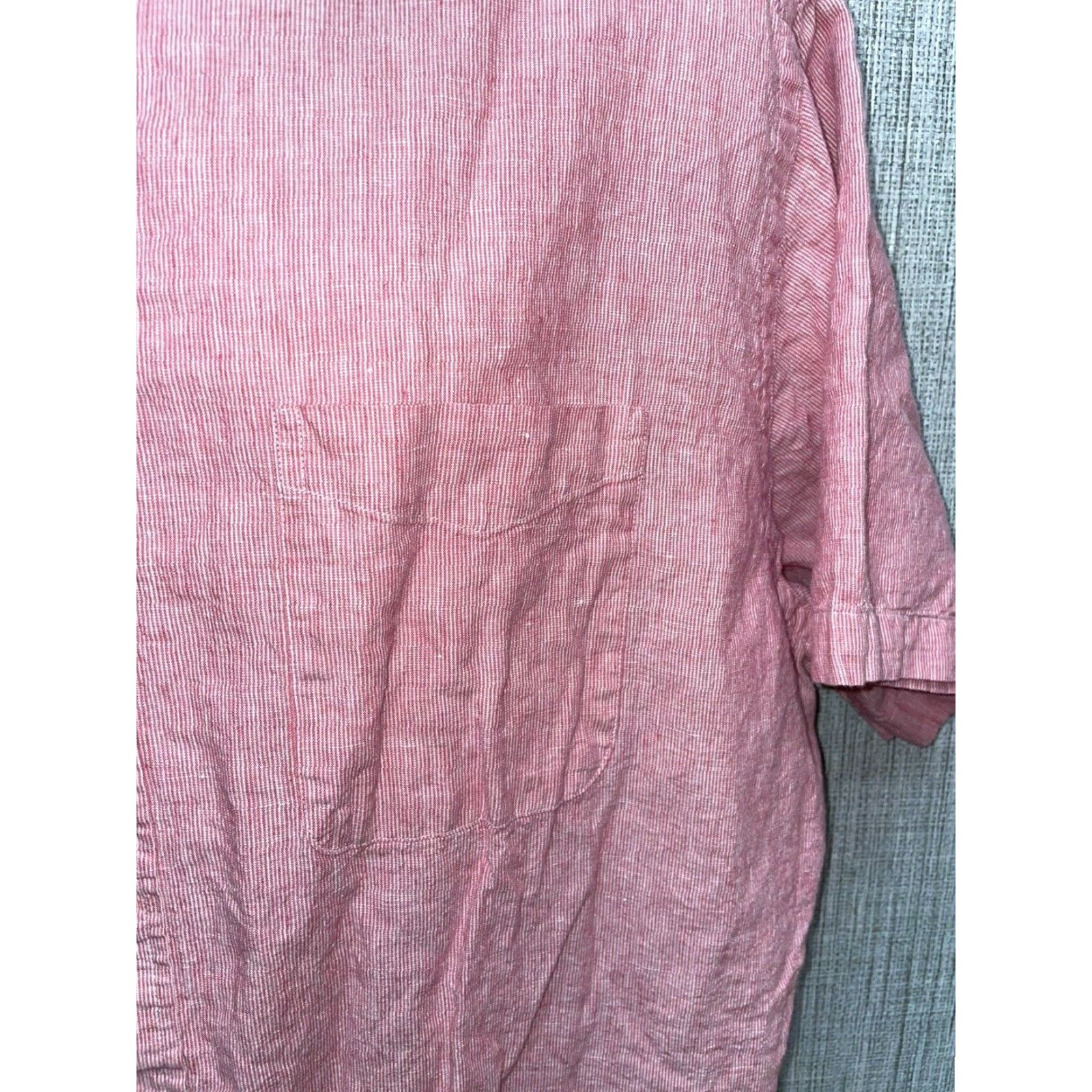 Vintage Cremieux Classics Red Button Down Linen Blend Shirt Mens 2XT Size US XXL / EU 58 / 5 - 4 Thumbnail