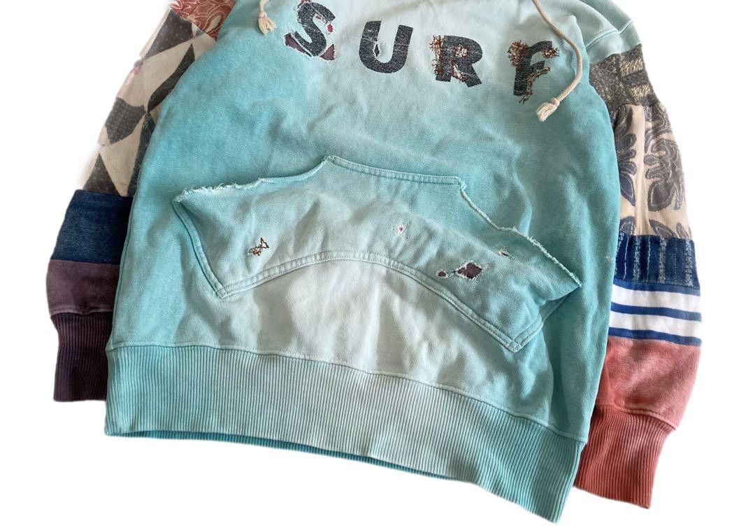 Kapital Distressed Patchwork 'Surf' Hoodie Size US S / EU 44-46 / 1 - 3 Thumbnail