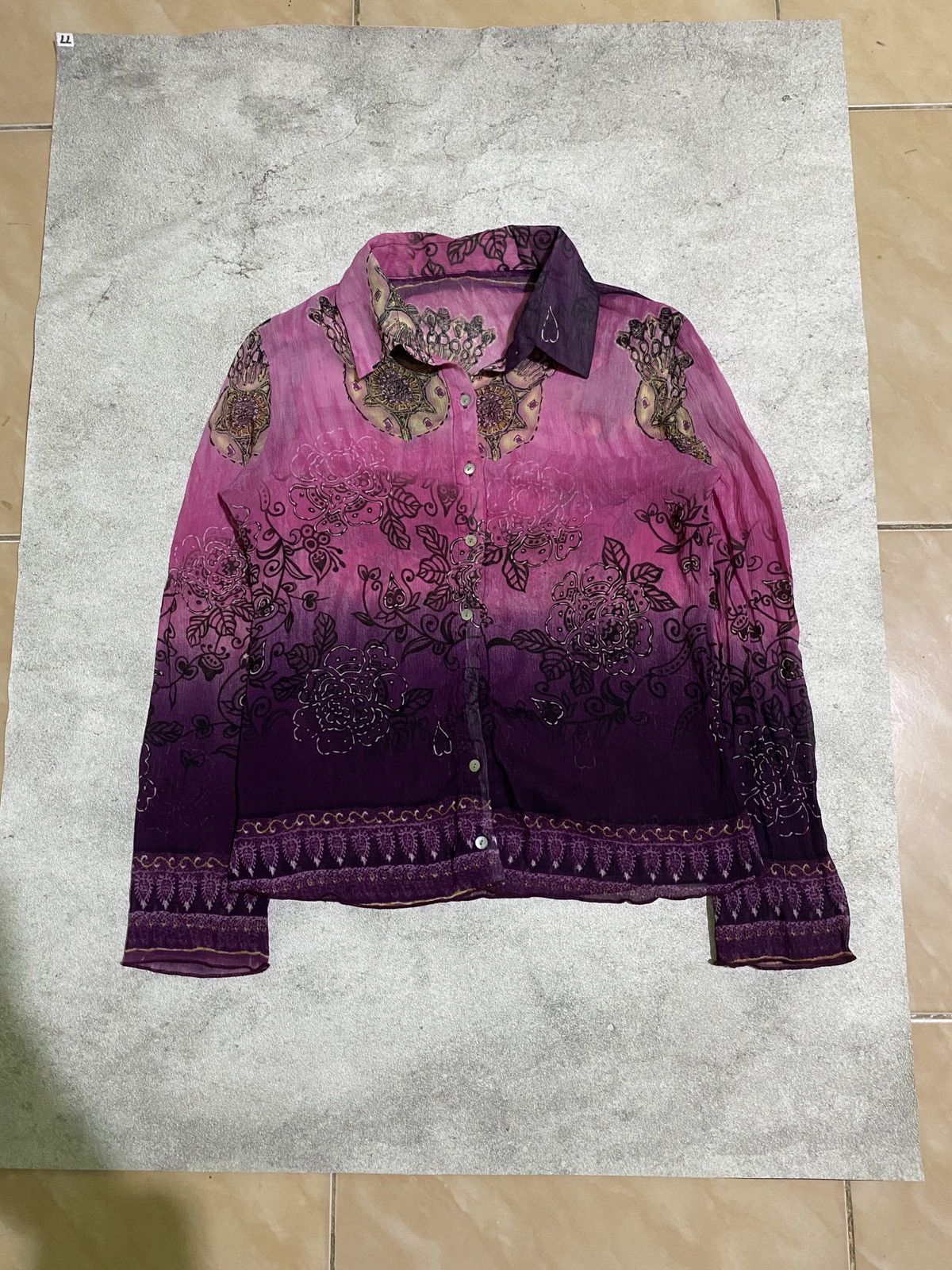 Jean Paul Gaultier Mest Tops flower jpg style Size M / US 6-8 / IT 42-44 - 3 Thumbnail