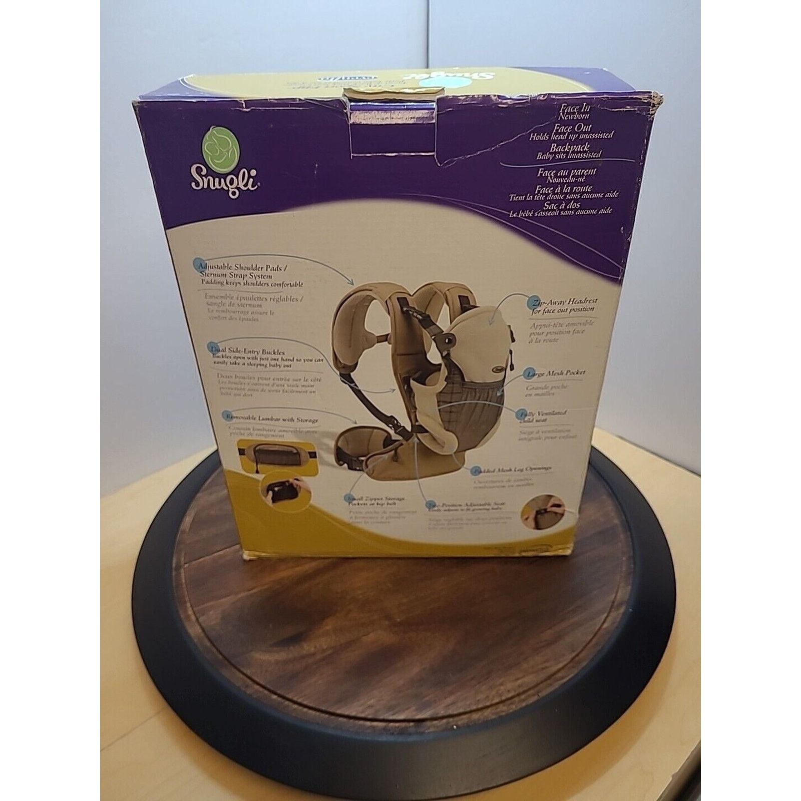 &Daughter Evenflo Snugli Front And Back Soft Baby Carrier 7lbs-26lbs Size ONE SIZE - 7 Thumbnail