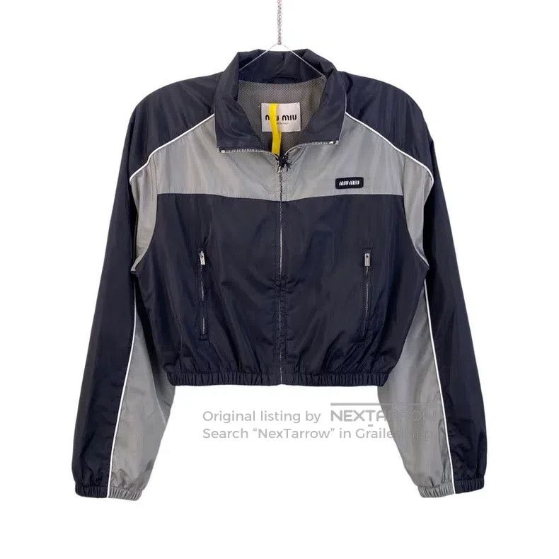 Miu Miu Miu Miu 42 25ss spring and summer contrast nylon sports coa Size L / US 10 / IT 46 - 1 Thumbnail