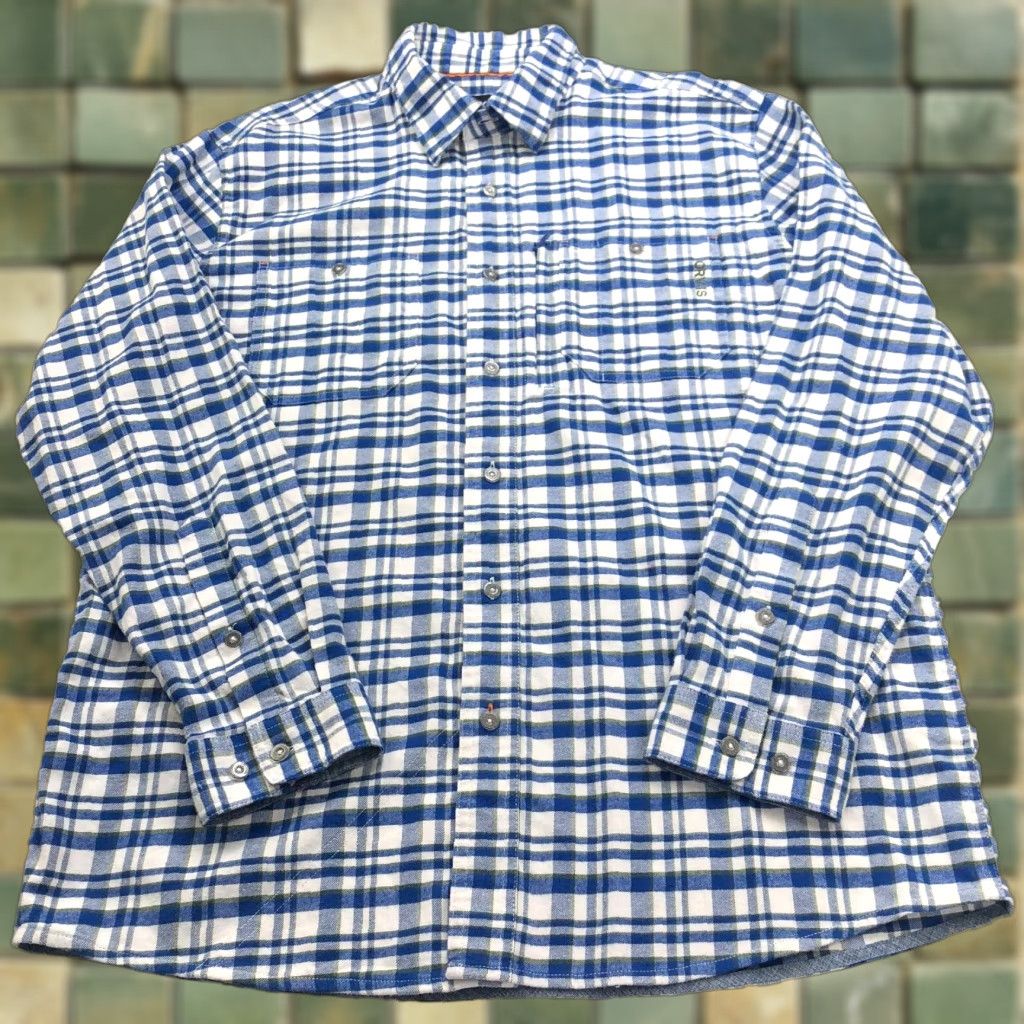 Orvis Orvis Shirt Plaid Cotton Long Sleeve Button-Up Collared Blue Mens L Regular Casual Flannel Shirt Size US L / EU 52-54 / 3 - 1 Thumbnail
