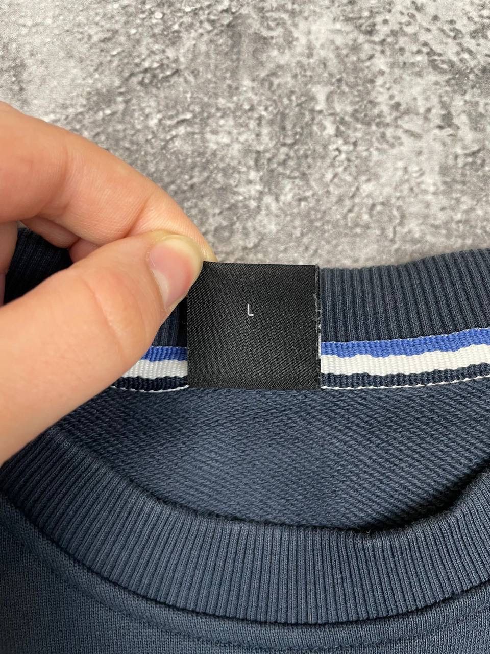 Hugo Boss Hugo Boss Men Cotton Sweatshirt Crewneck Navy Grey Size L Size US L / EU 52-54 / 3 - 4 Thumbnail