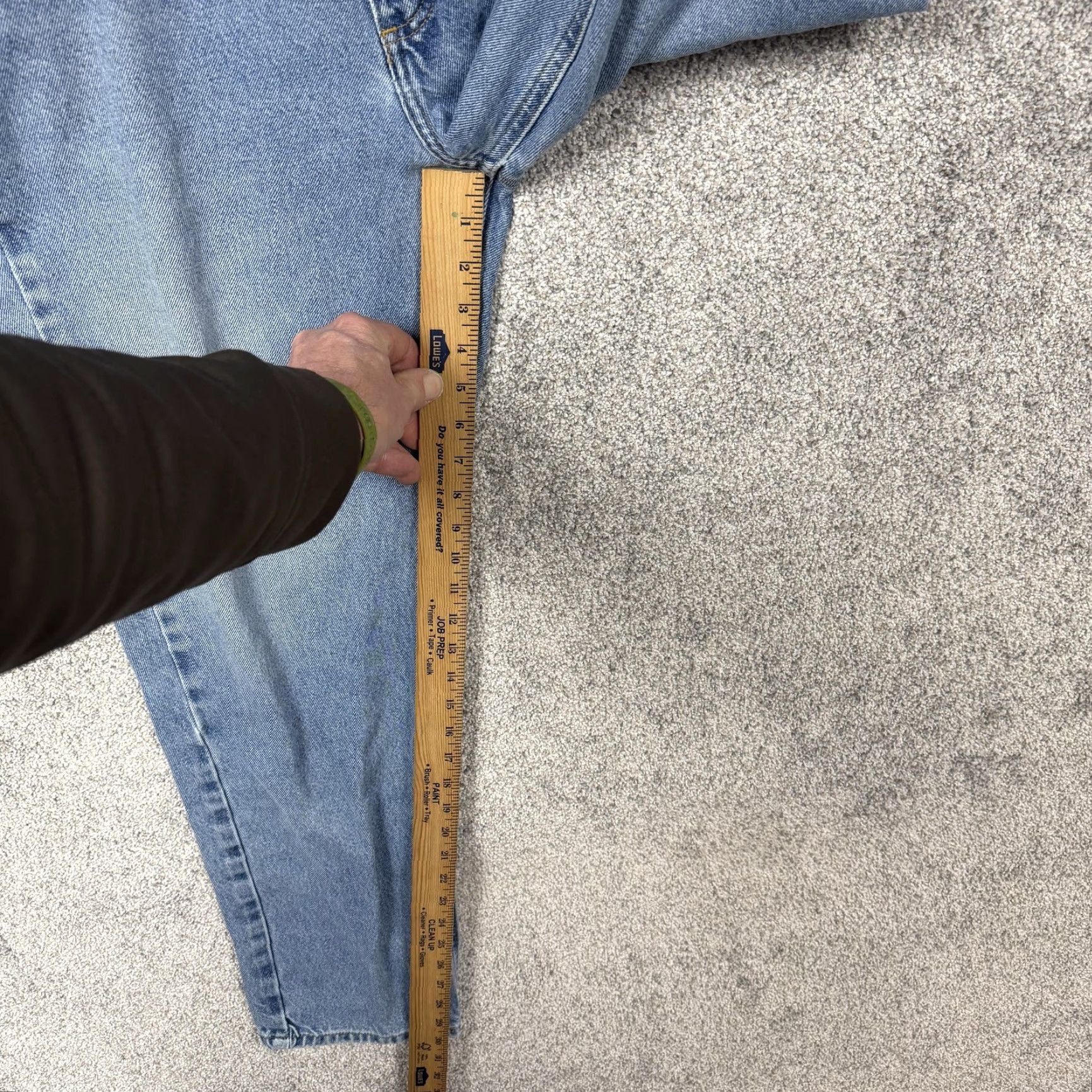 Carhartt Carhartt Jeans Mens 37x30 Blue Stonewash Denim Straight Traditional Fit Workwear Size US 38 / EU 54 - 4 Thumbnail