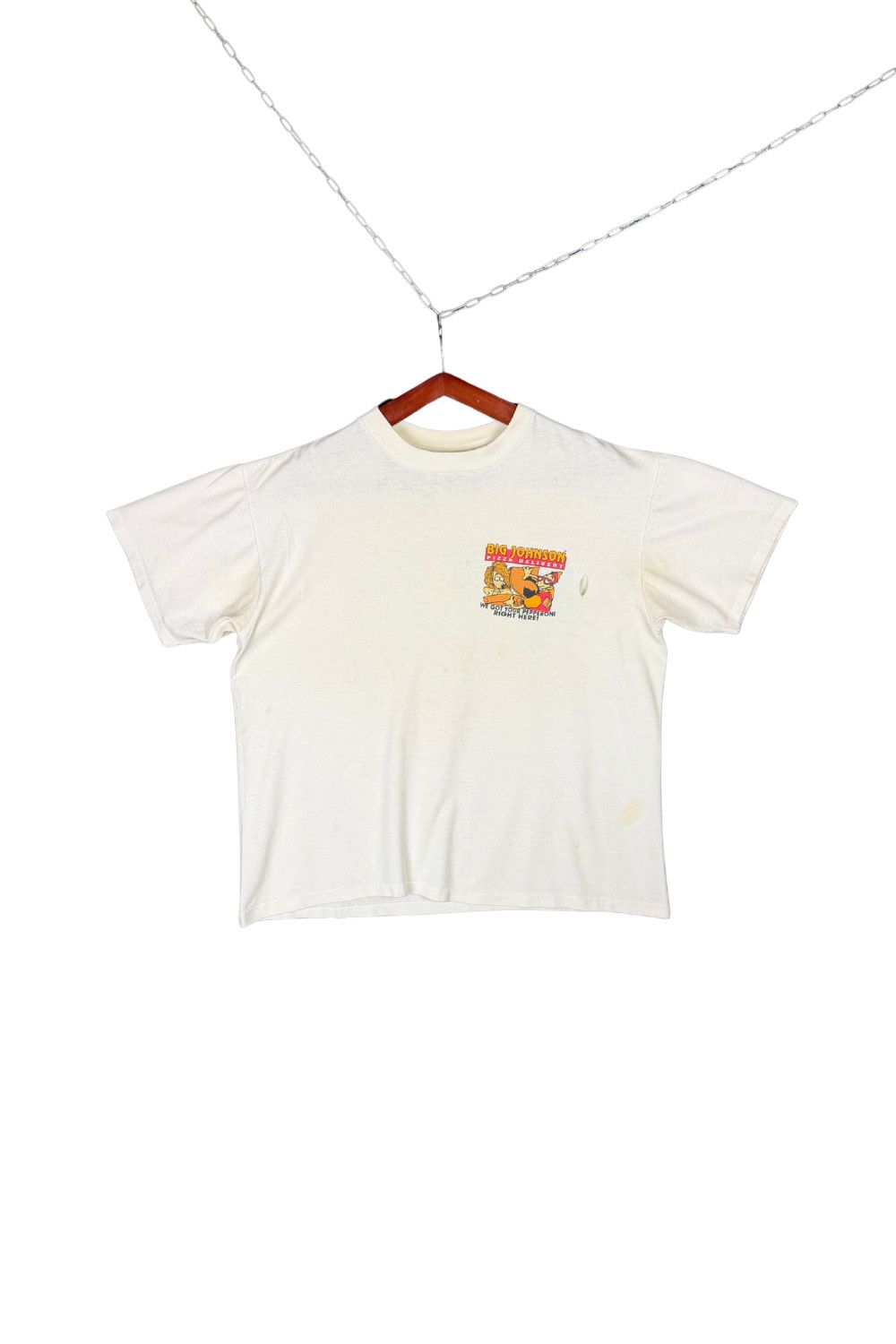 Vintage 1993 Big Johnson Pizza Delivery Graphic Tee Oneita Size US L / EU 52-54 / 3 - 2 Thumbnail