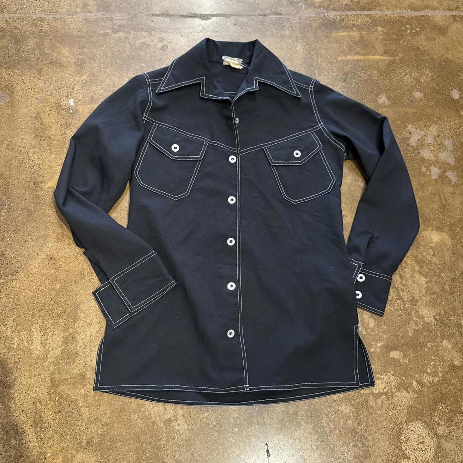 Other Vintage Black Dagger Collared Button Up Size M / US 6-8 / IT 42-44 - 2 Thumbnail