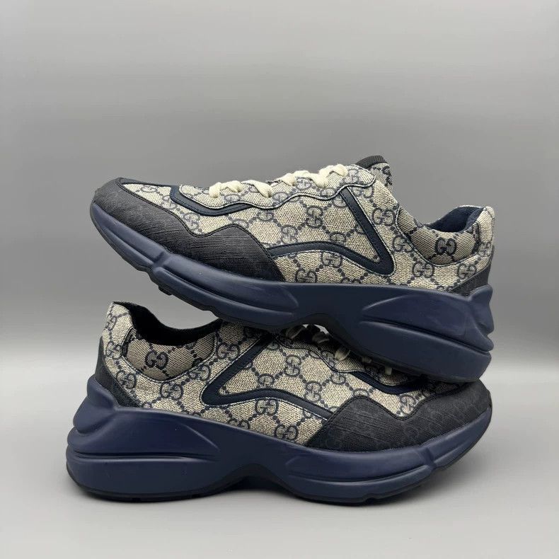 Gucci gucci rhyton dad shoes in black blue-2507 Size US 8.5 / EU 41-42 - 3 Thumbnail
