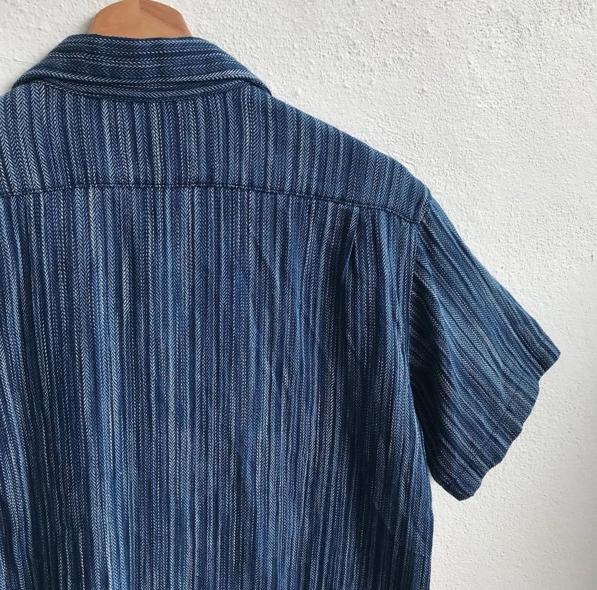 Studio D'Artisan Indigo Shijira Kasuri Shirt Size US M / EU 48-50 / 2 - 8 Thumbnail