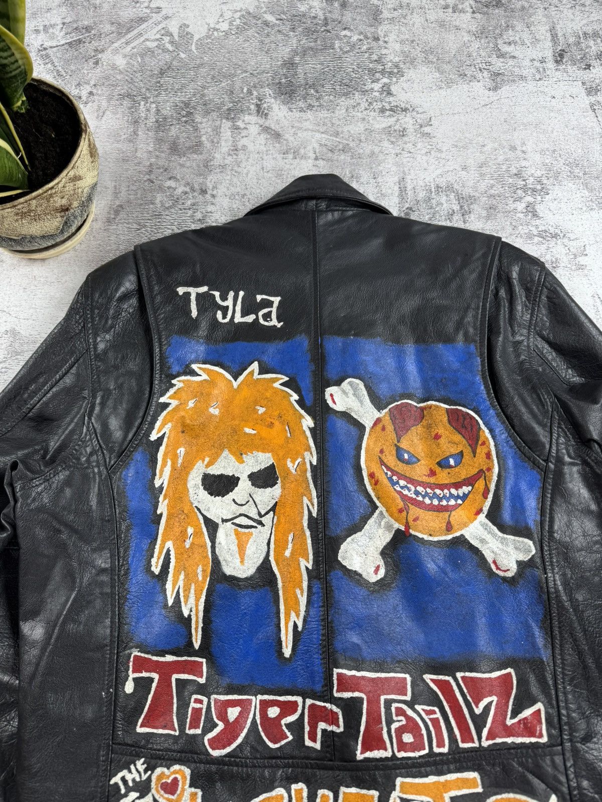Genuine Leather Tyla Tiger Tailz Wildhearts Punk Real Racing Custom Jacket Size US M / EU 48-50 / 2 - 7 Thumbnail