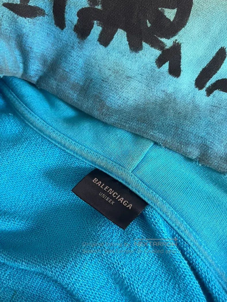 Balenciaga Balenciaga Graffiti Dirt Washed Hoodie Size US XXL / EU 58 / 5 - 2 Thumbnail