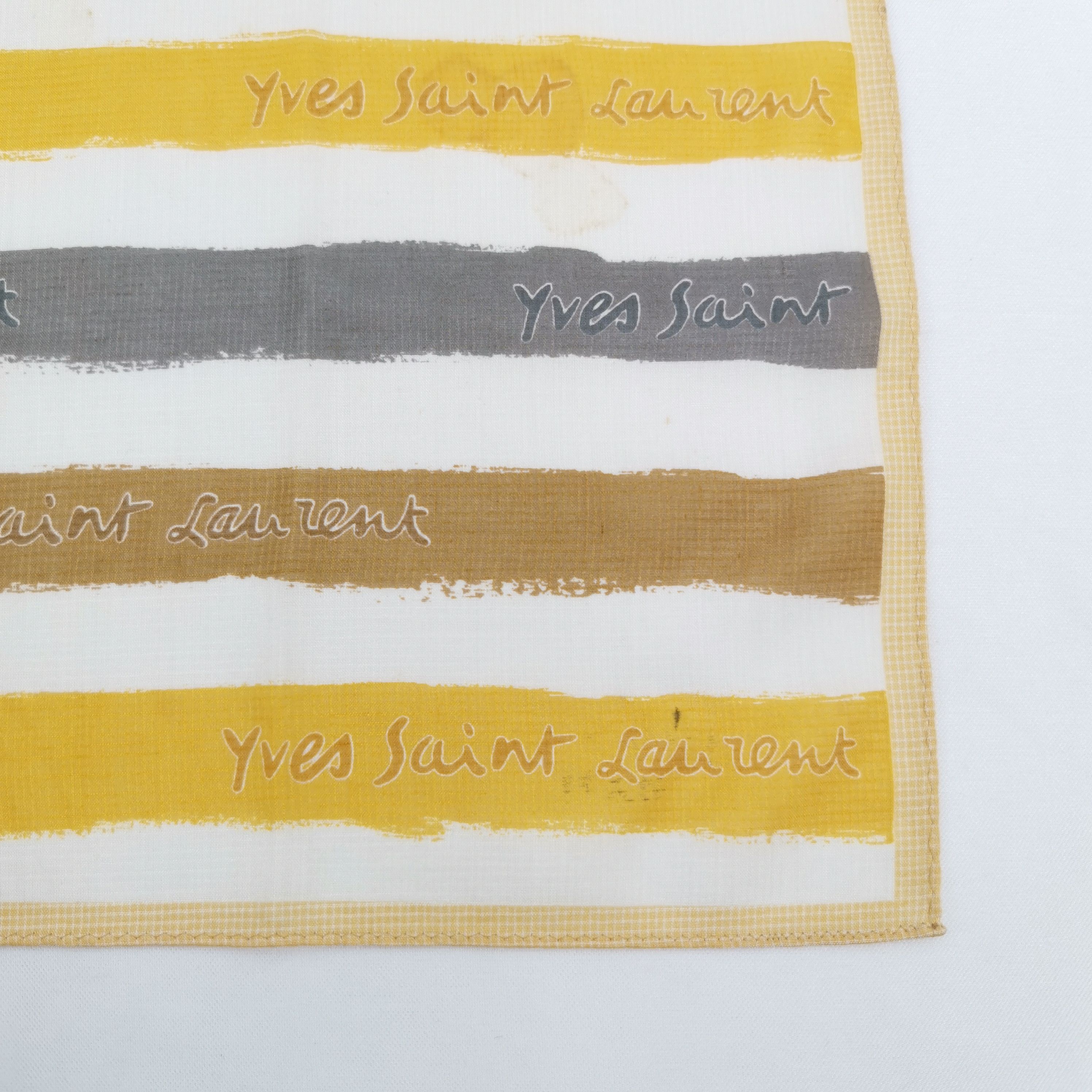 Japanese Brand Vintage YSL Handkerchief Neckerchief Yves Saint Laurent Size ONE SIZE - 3 Thumbnail