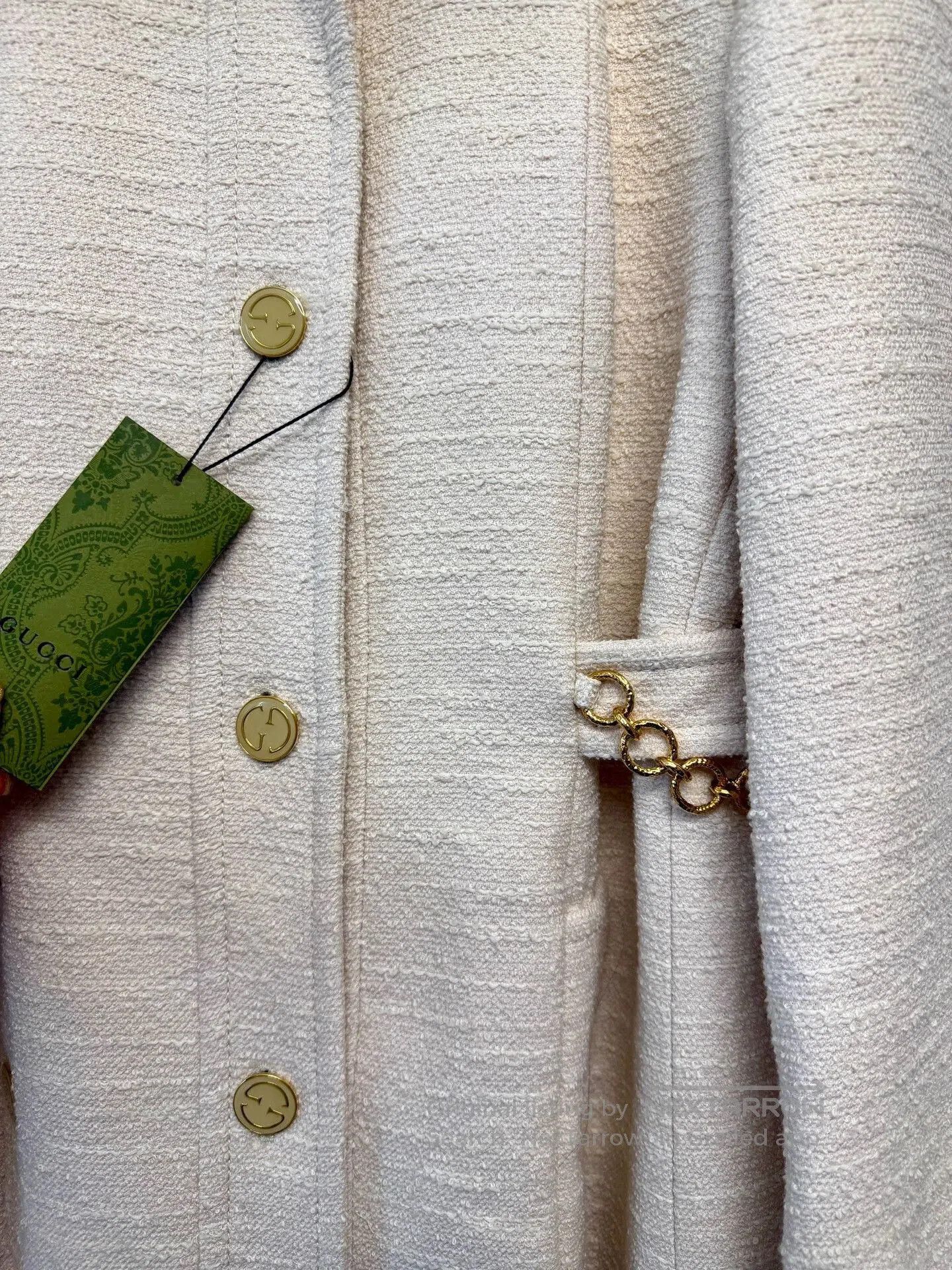 Gucci gucci white coat with gold accents. Size M / US 6-8 / IT 42-44 - 2 Thumbnail