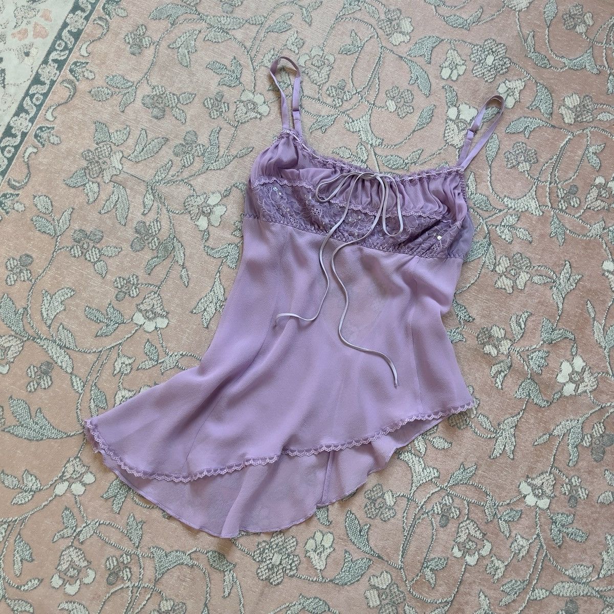Victoria's Secret Victoria’s Secret Lavender Silk Camisole (L) Size L / US 10 / IT 46 - 10 Thumbnail