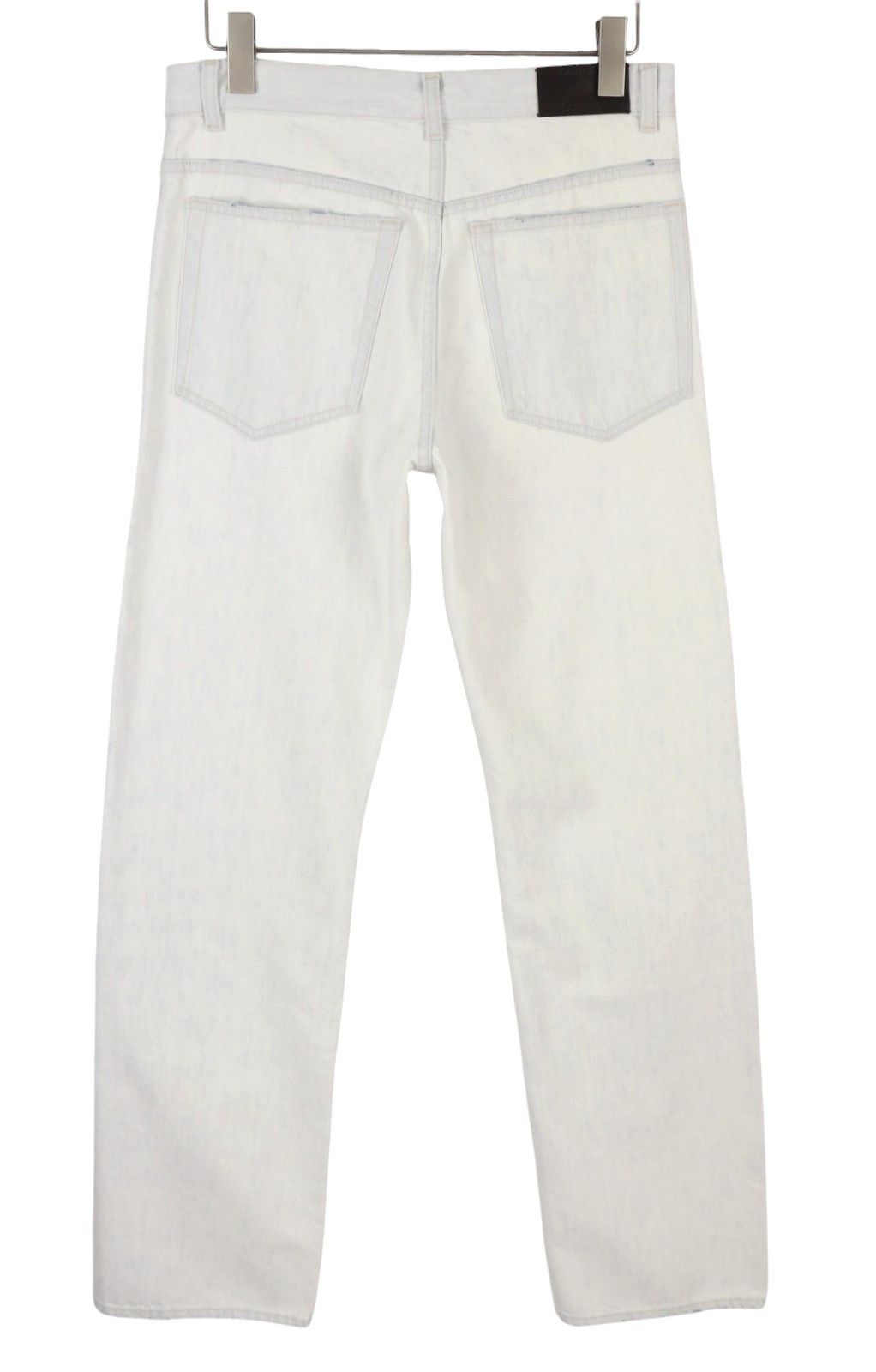Calvin Klein W28/L32 White Faded Relaxed Straight Denim 87840 Size 28" / US 6 / IT 42 - 2 Thumbnail