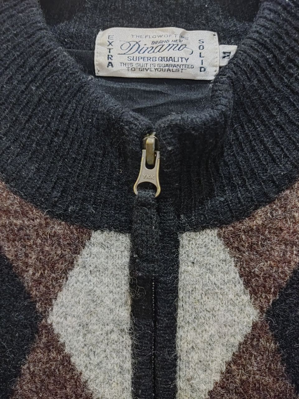 Japanese Brand DINAMO Classic Argyle Diamond Sweater Size US M / EU 48-50 / 2 - 6 Thumbnail