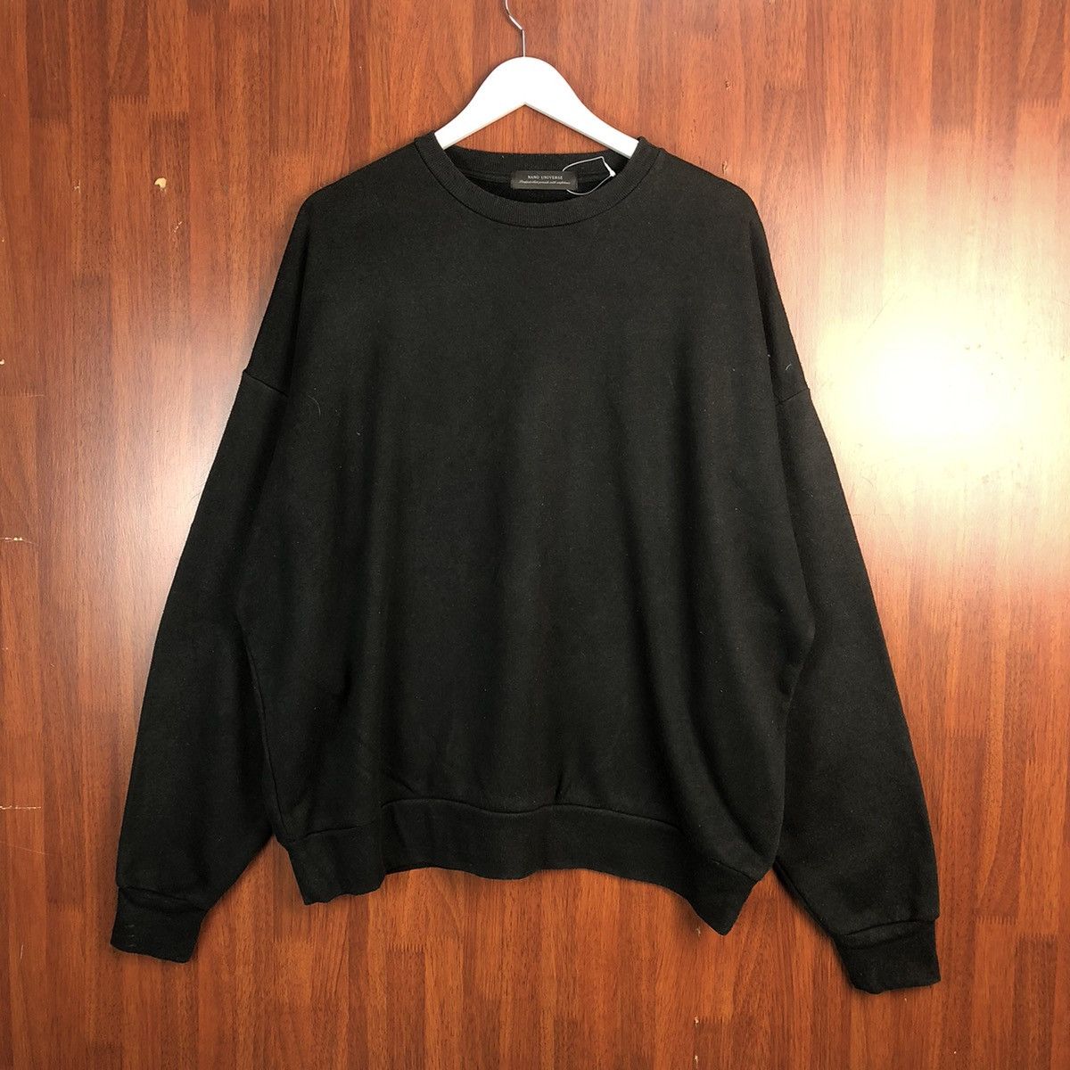 image of Nano Universe Black Sweatshirt 7563, Men's (Size Large)