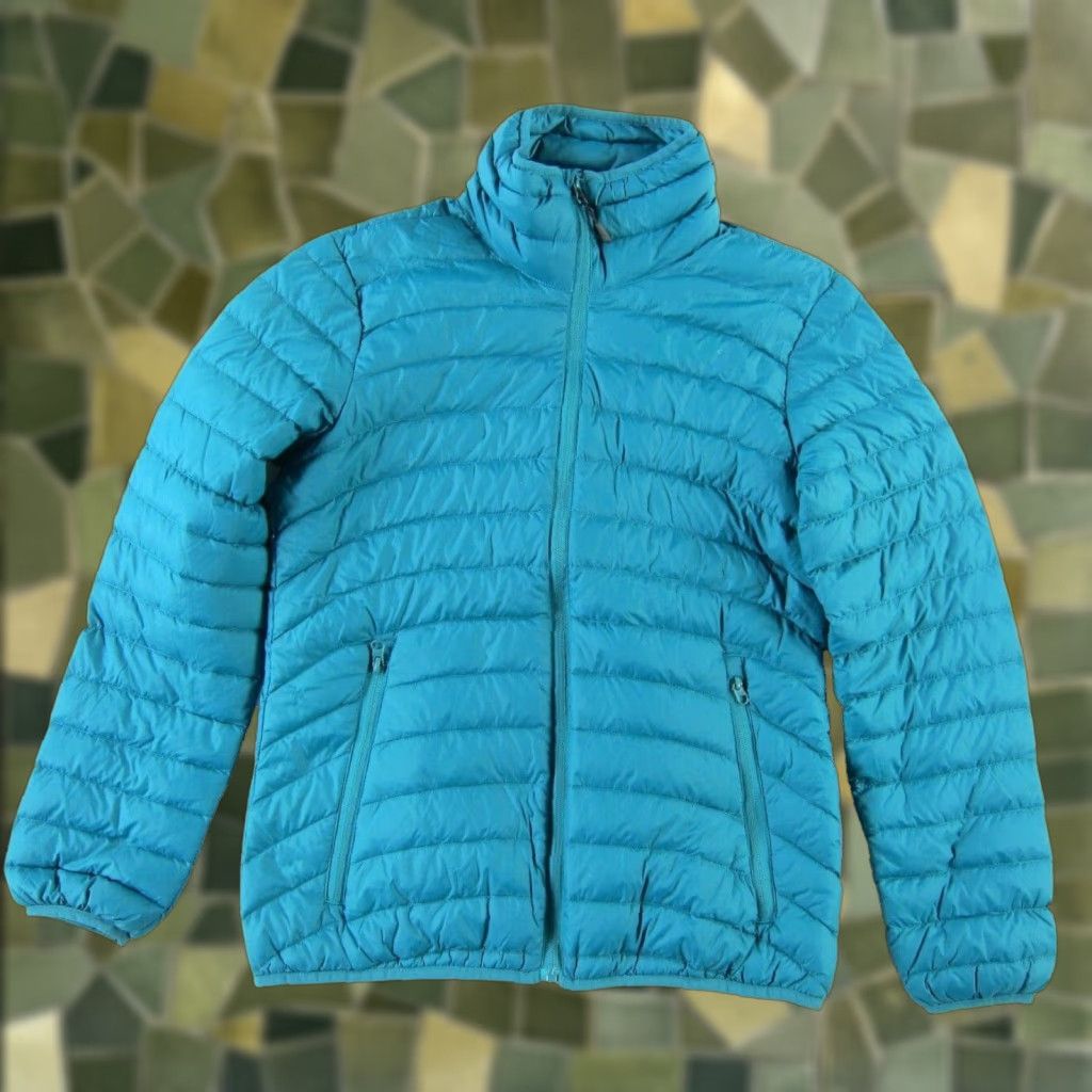 Altea Sportcaster Puffer Jacket Women S Teal Green Quilted Down Warm Cozy Nylon 100% Down Front Zip Size S / US 4 / IT 40 - 1 Thumbnail