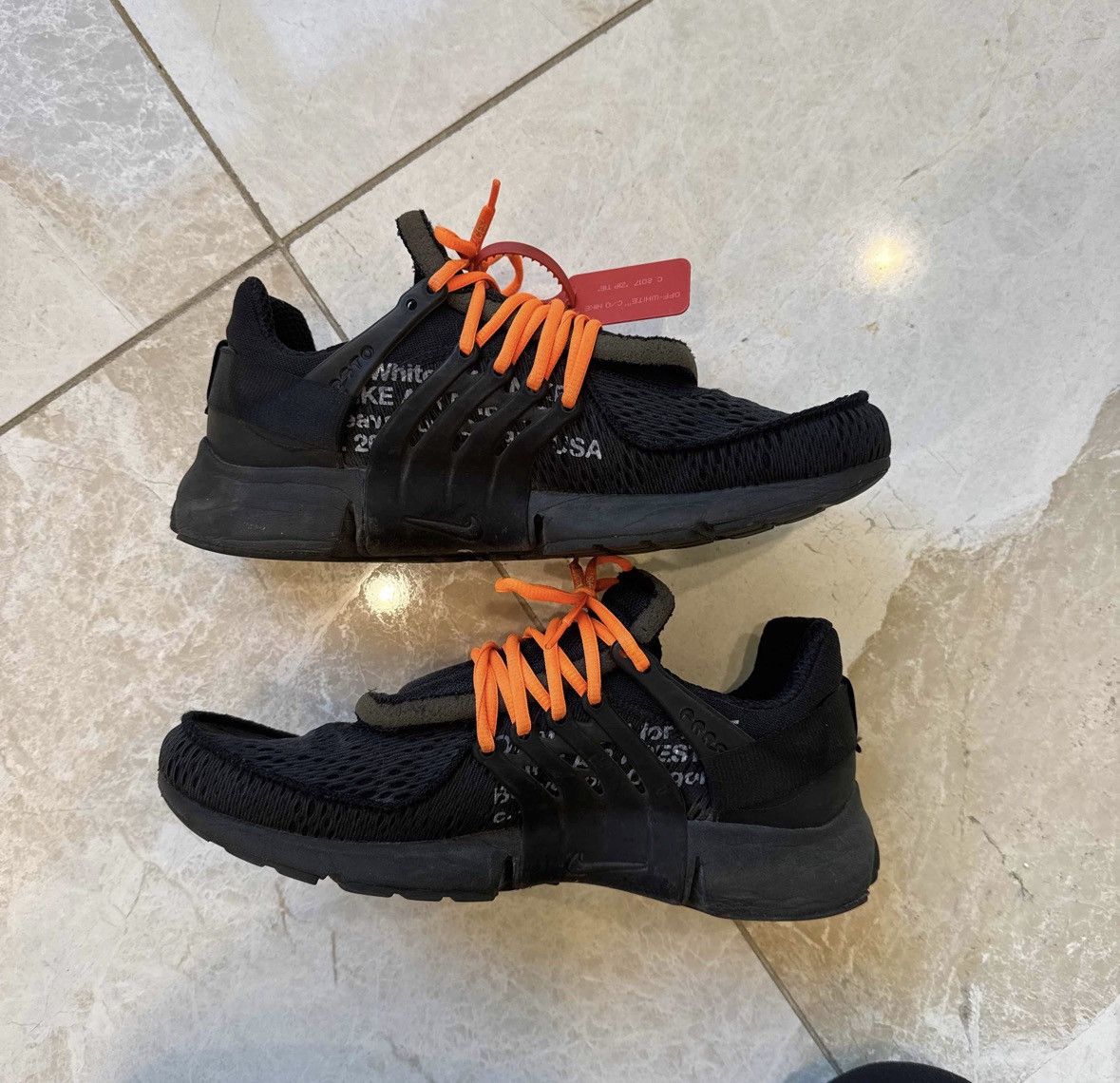 Nike × Off-White Off White X Nike Air Presto 'Black' Size US 12 / EU 45 - 2 Thumbnail
