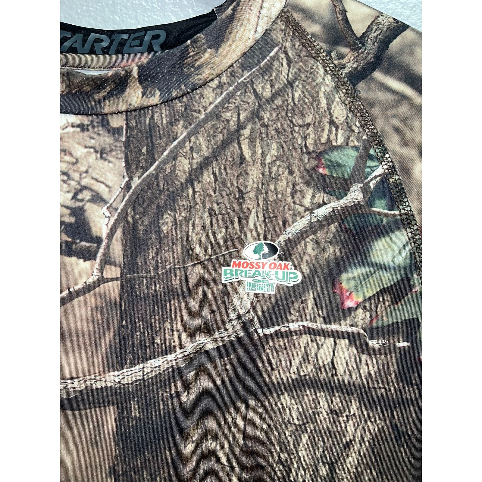 Starter Mossy Oak Break Up Camo Shirt Starter Polyester Green Tee M Size US M / EU 48-50 / 2 - 2 Thumbnail