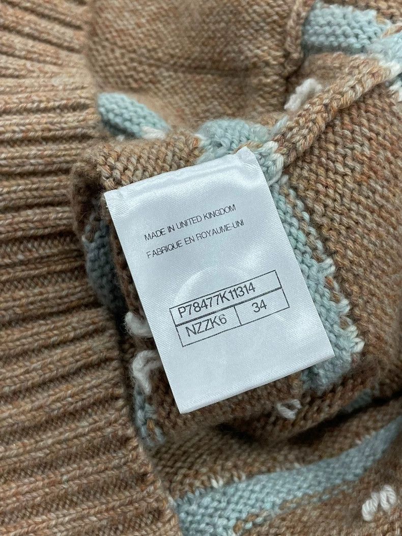 Chanel Chanel 24K coffee blue striped knitted vest vest cardigan Size XXS / US 00 / IT 34 - 6 Thumbnail