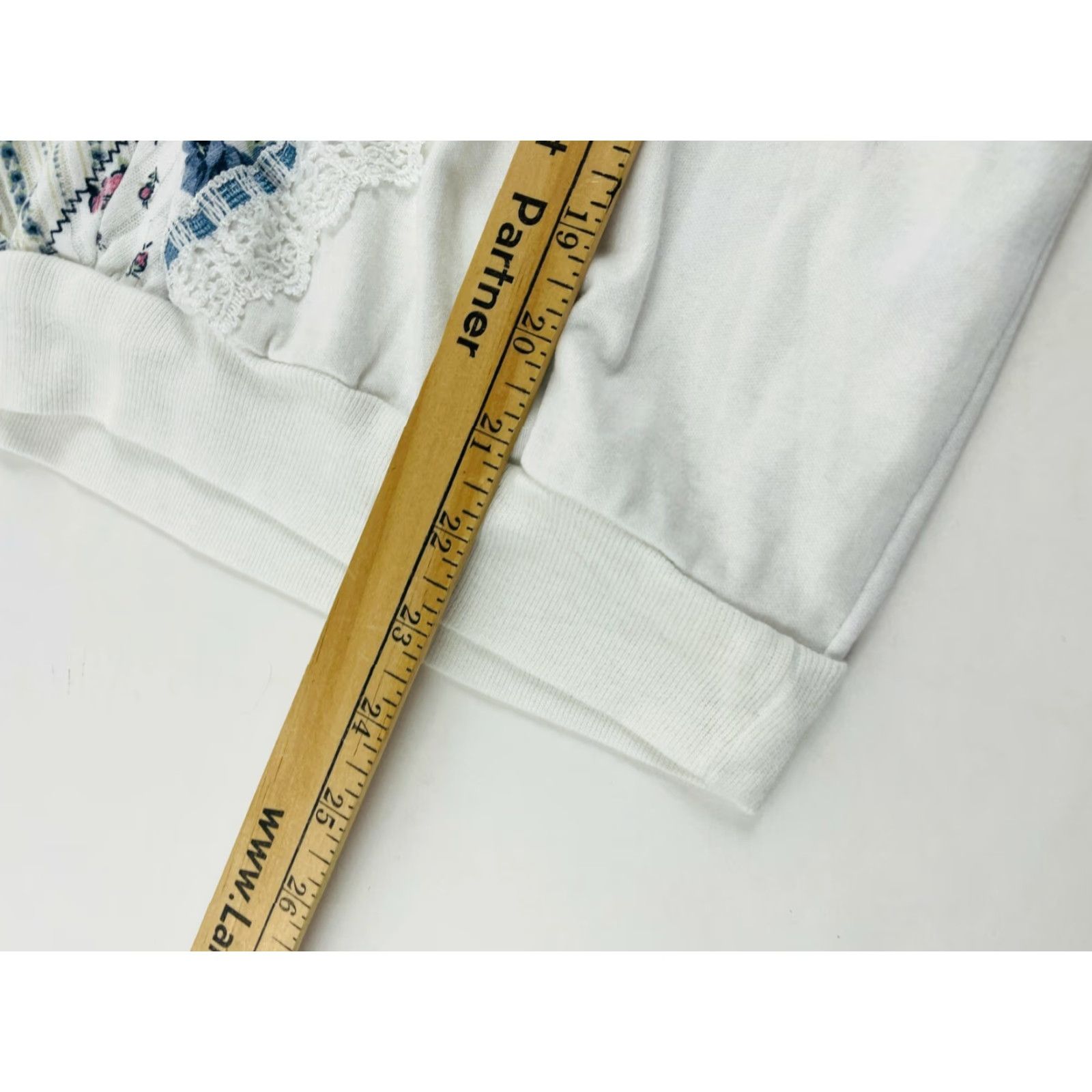 Vintage Alabuy Lace Shirt Women M White Vintage Boat Neck Floral Chevron Size M / US 6-8 / IT 42-44 - 7 Thumbnail