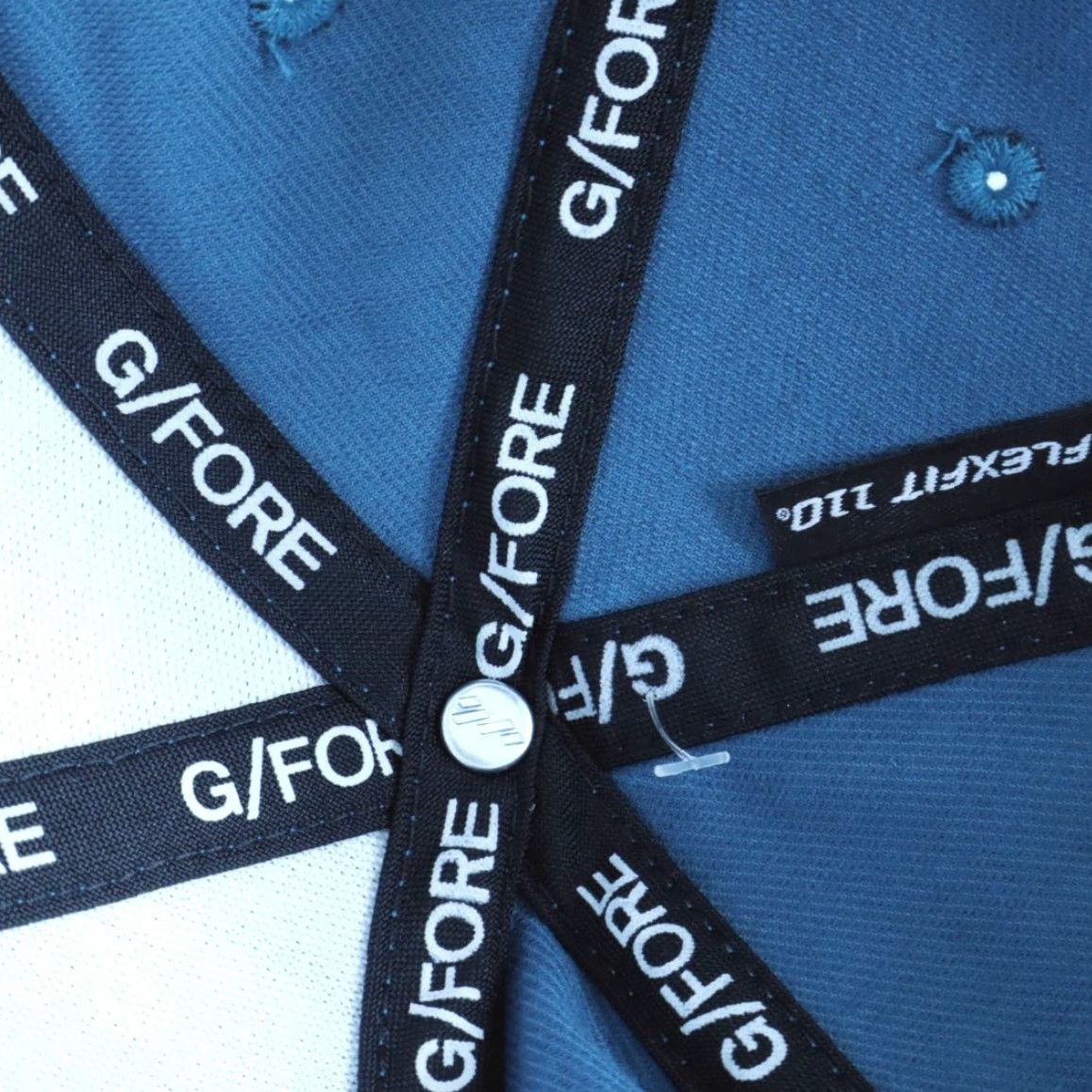 G/FORE G/Fore Circle G's Blue Woven Trucker Snapback Hat Men's OS Size ONE SIZE - 6 Thumbnail