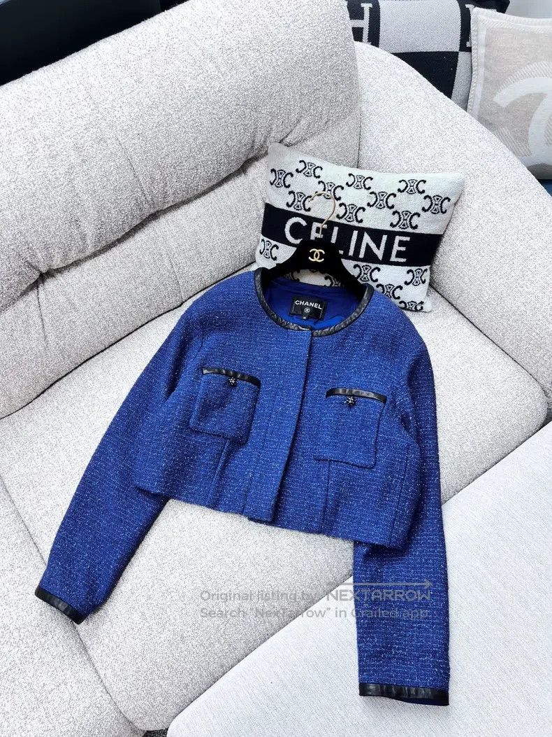 Chanel Chanel 19C Cruise Series Blue Fine Glitter Tweed Lambskin Size XS / US 0-2 / IT 36-38 - 2 Thumbnail
