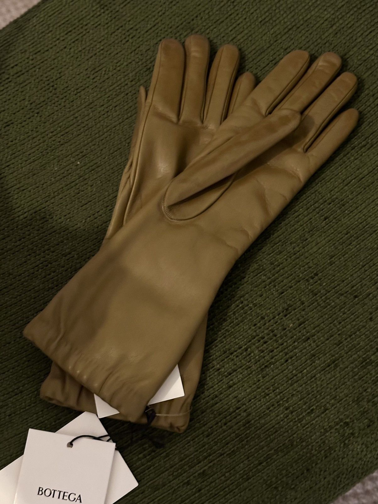 Bottega Veneta Bottega Veneta Leather & Cashmere Gloves Size ONE SIZE - 4 Thumbnail