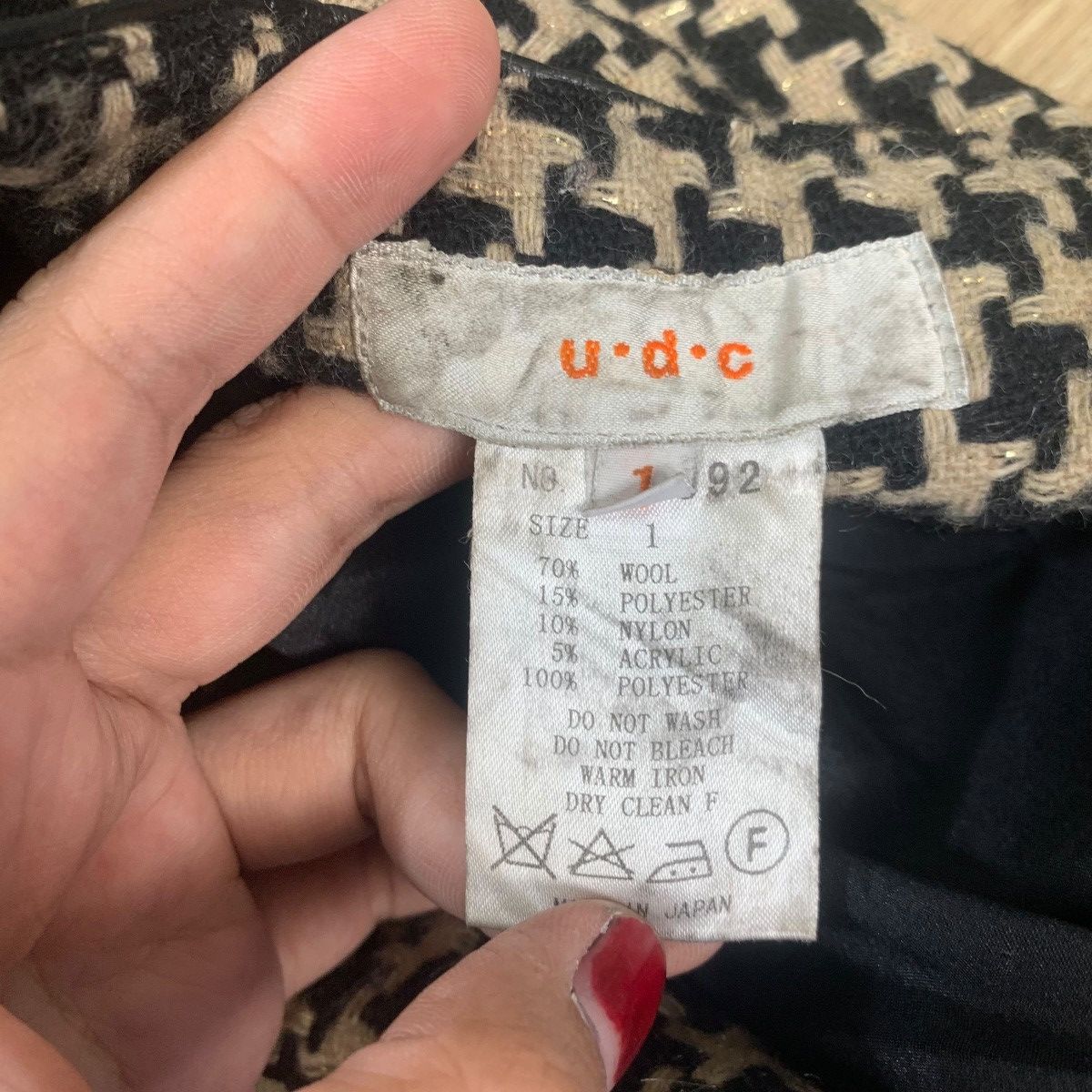 Vintage Vintage U.D.C Made In Japan Wool Midi Skirts Size 26" / US 2 / IT 38 - 4 Thumbnail