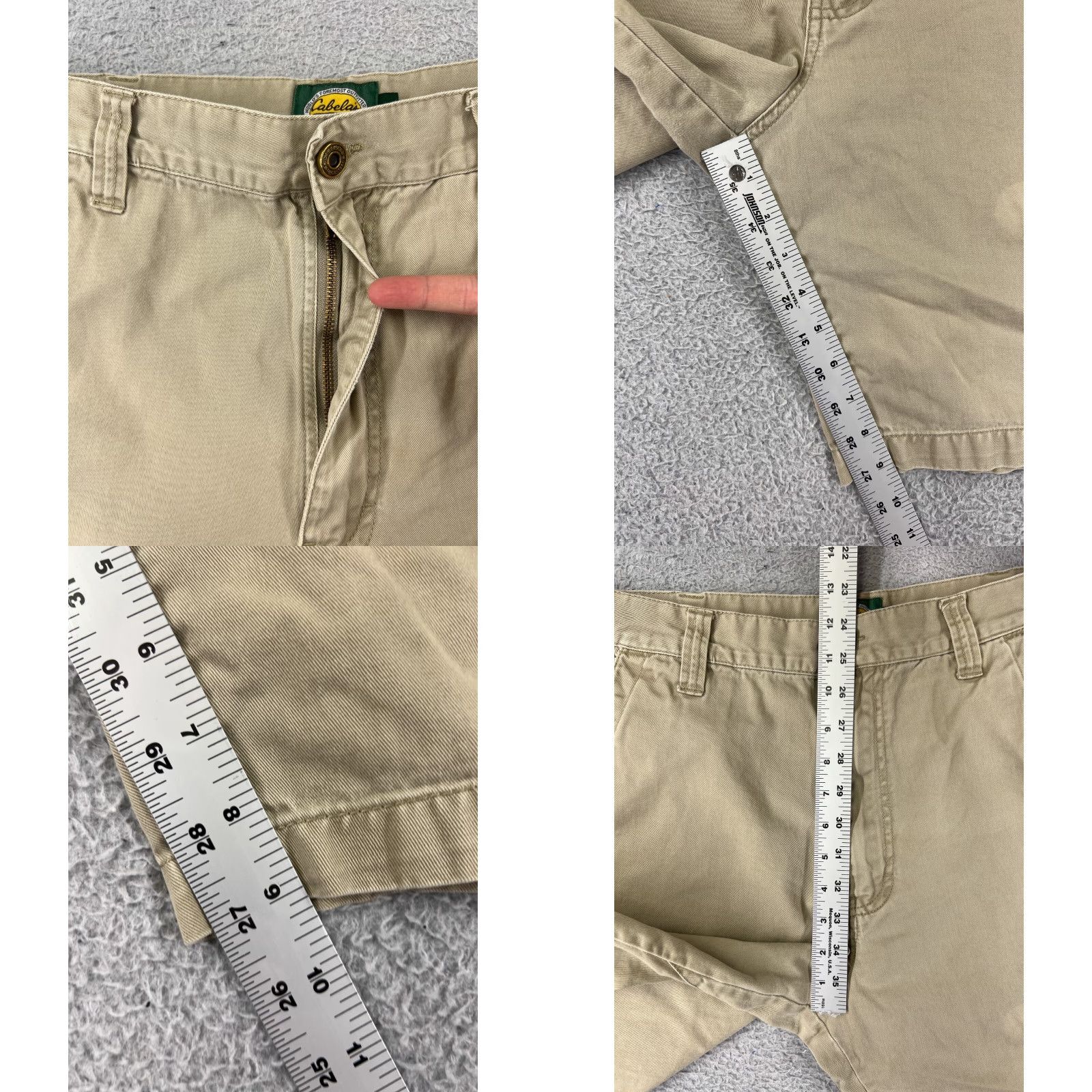 Vintage Cabela's Men Shorts Cargo Hammer Loop 38 Beige Cotton Twill Workwear Size US 38 / EU 54 - 8 Thumbnail