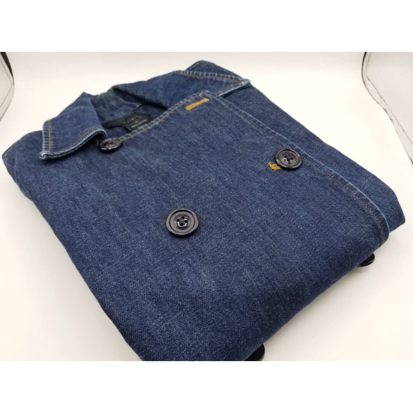 Vintage The Limited Stretch Denim Jacket Women Button Fitted Size Small Blue Denim Jacket Size S / US 4 / IT 40 - 2 Thumbnail