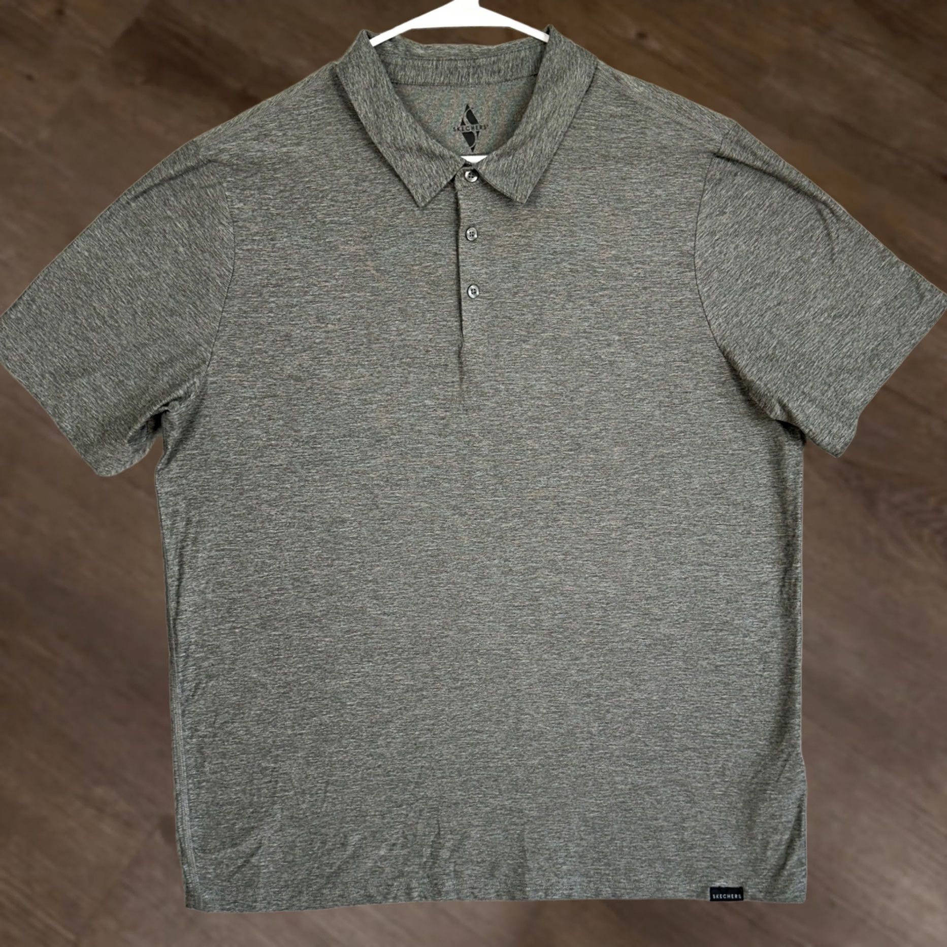 SKECHERS Skechers Polo Shirt Mens XL Gray Golf Rugby Short Sleeve Performance Stretch EUC Size US XL / EU 56 / 4 - 1 Thumbnail
