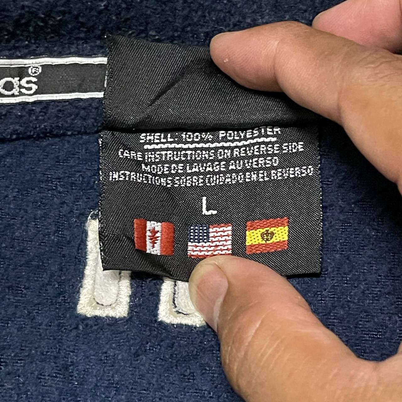 Adidas Vintage 90's Adidas Trefoil Embroidered Zipper Jacket Size US L / EU 52-54 / 3 - 8 Thumbnail