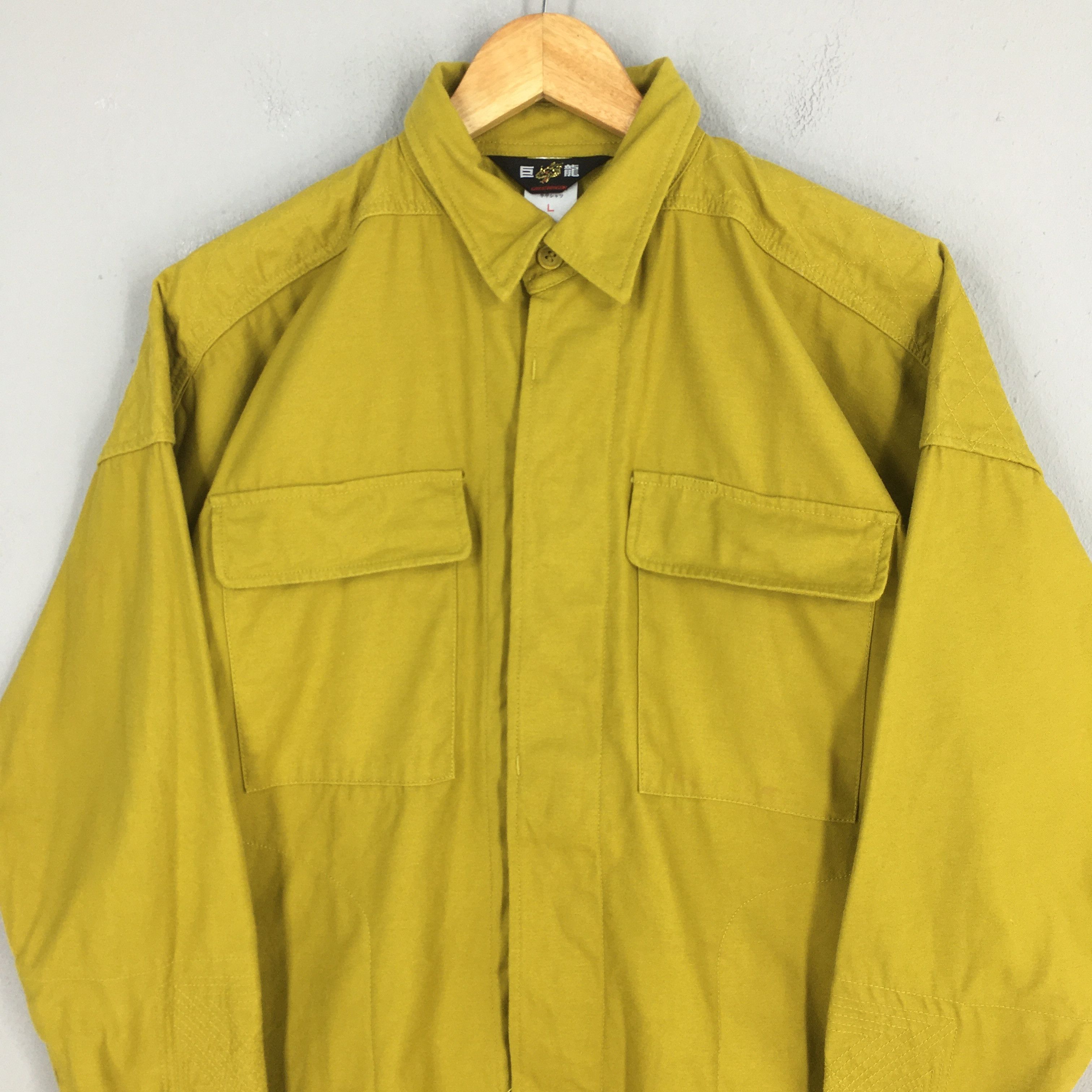 Vintage Vintage 1980s Japanese Workwear Yellow Work Shirt Large Size US L / EU 52-54 / 3 - 2 Thumbnail