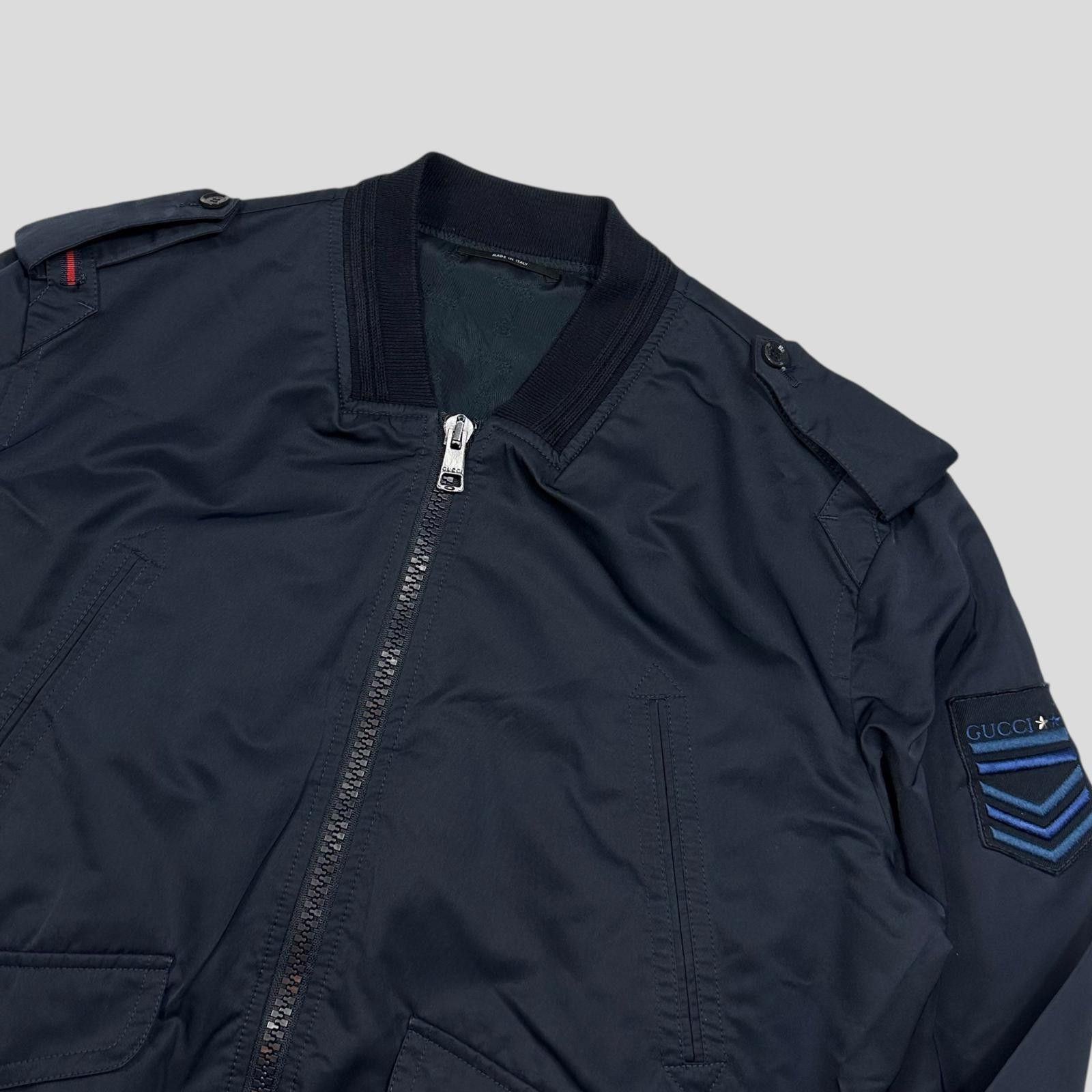 Gucci Gucci 2008 Military Web Stripe Navy Logo Jacket - IT50 (M/L) Size US M / EU 48-50 / 2 - 2 Thumbnail