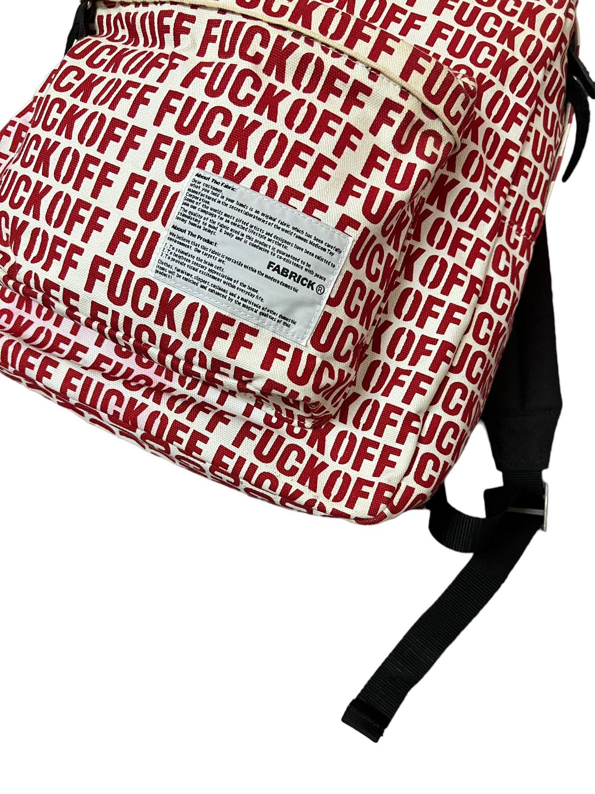 Medicom Toy SS14 Fabrick x Medicom Toy ‘Fuck Off” Backpack Size ONE SIZE - 3 Thumbnail