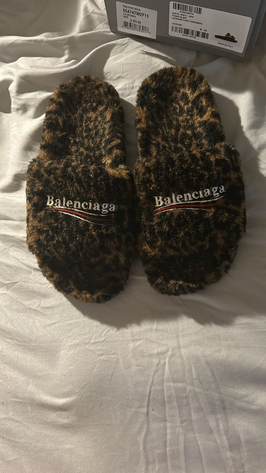 Balenciaga Balenciaga Leopard Fur Slides | Grailed