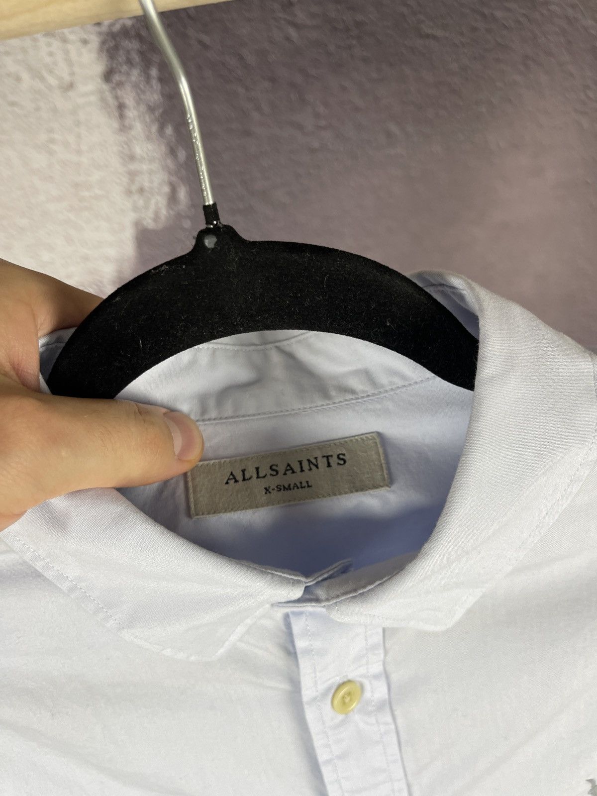 Allsaints Allsaints Riviera long sleeve blue basic classic shirt Size US XS / EU 42 / 0 - 7 Thumbnail