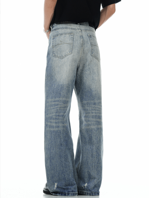 Japanese Brand × Jean American retro men's cleanfit ripped flared jeans Size US 32 / EU 48 - 4 Thumbnail