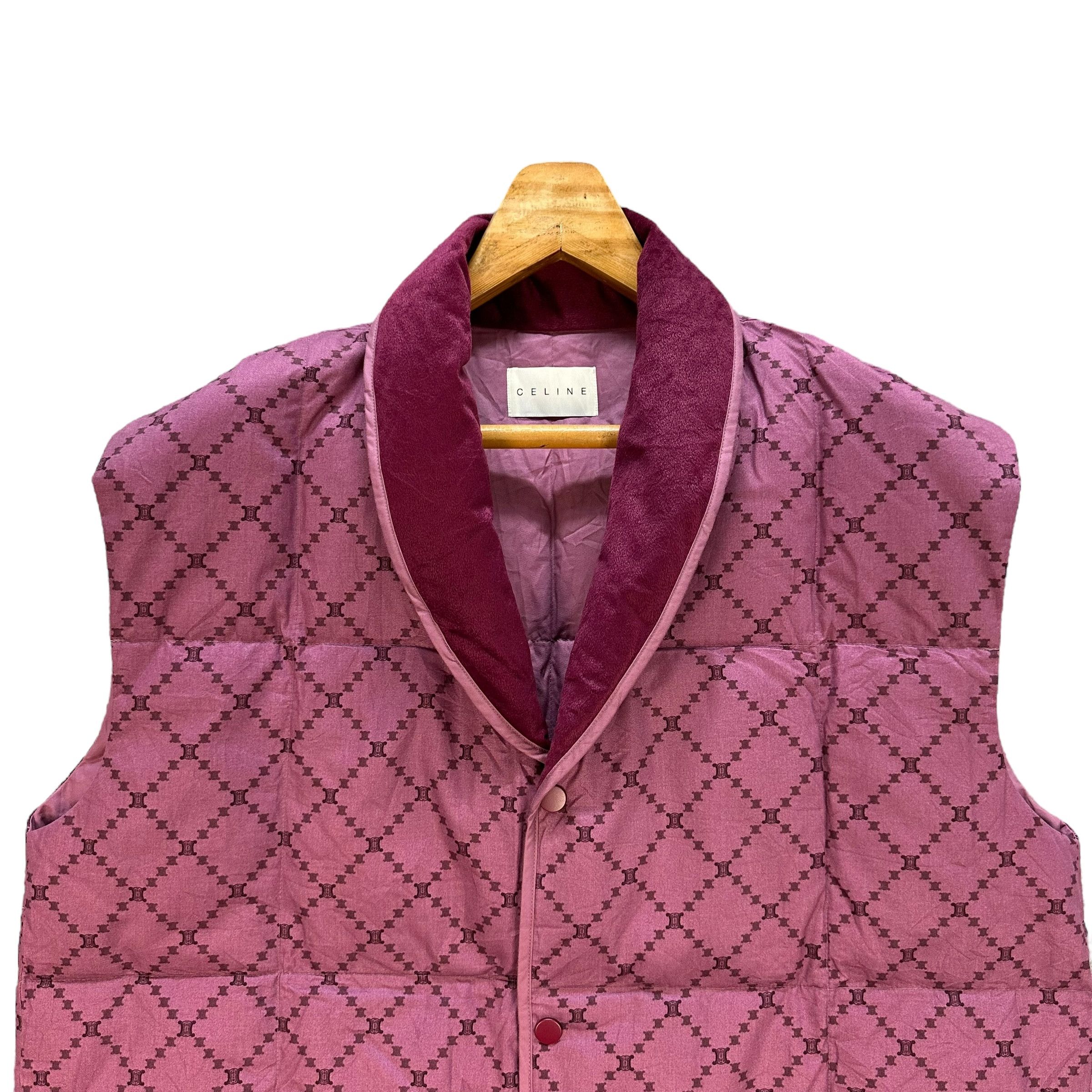 Celine CELINE Macadam Triomphe Western River Down Vest #A60-1393 Size US L / EU 52-54 / 3 - 2 Thumbnail