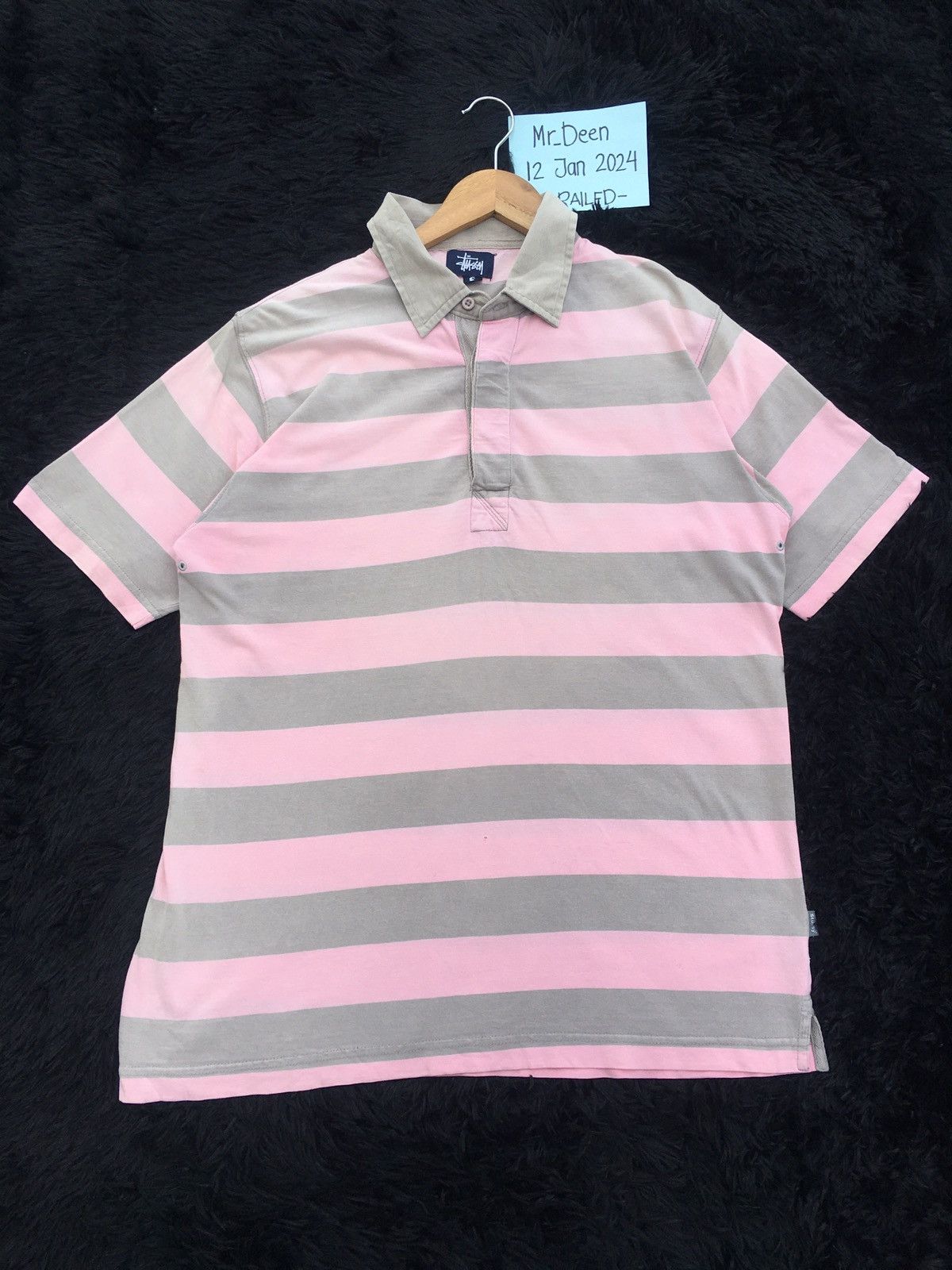 Stussy Rare Vintage Stussy Pink Stripes Collar Shirt Size US M / EU 48-50 / 2 - 1 Thumbnail
