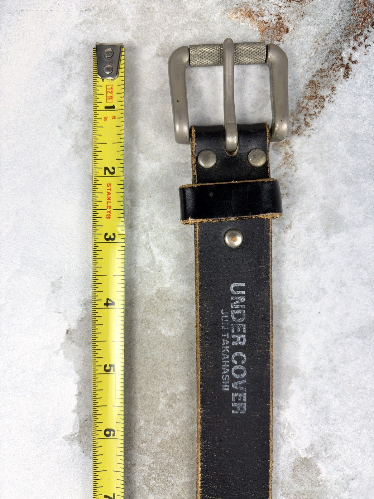 Undercover Undercover Vintage Logo Roller Buckle Leather Belt Black Size ONE SIZE - 5 Thumbnail