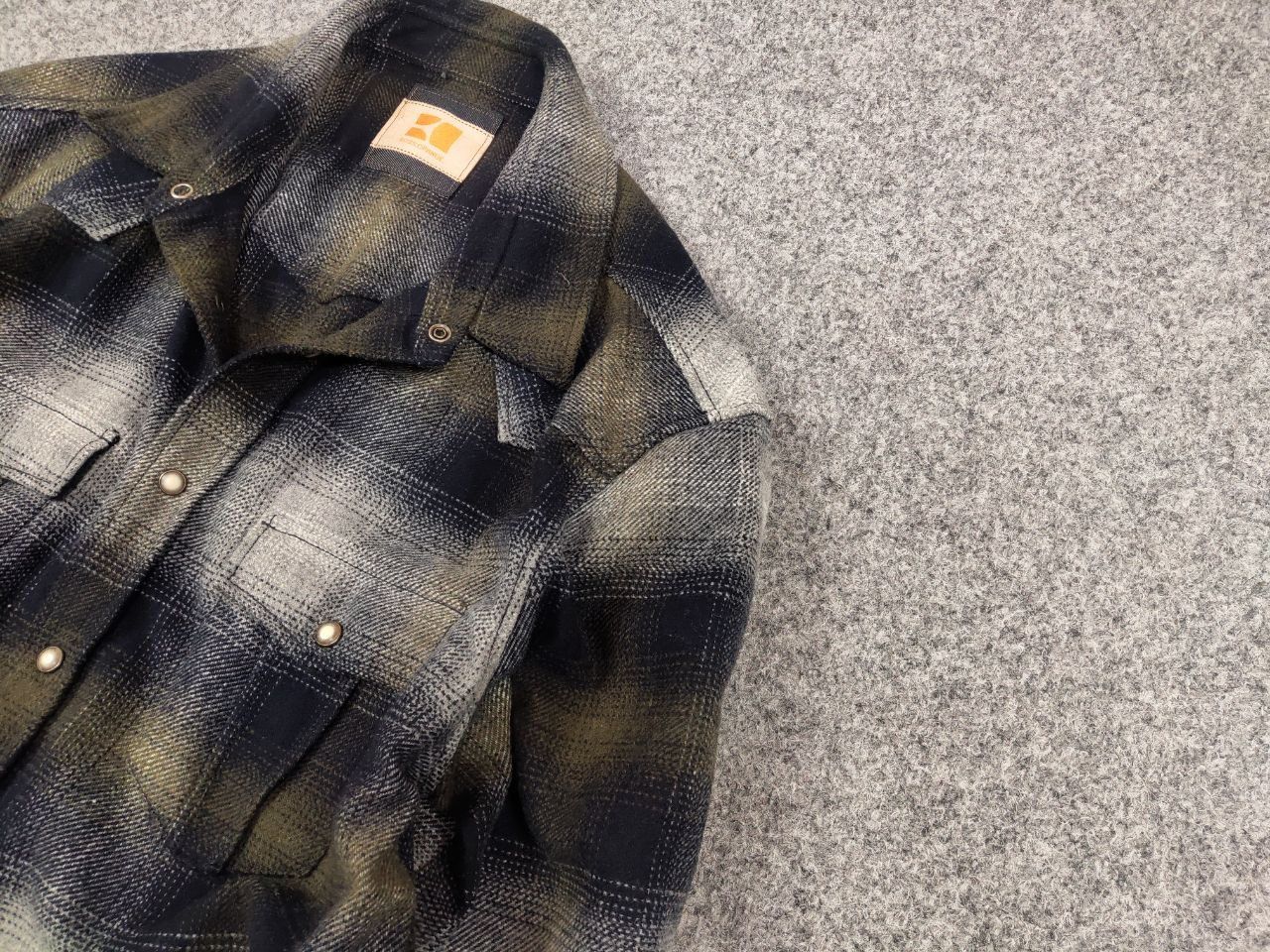 Hugo Boss Boss Orange Overshirt Flannel Checkered Wool Blend Shirt Size US XL / EU 56 / 4 - 4 Thumbnail