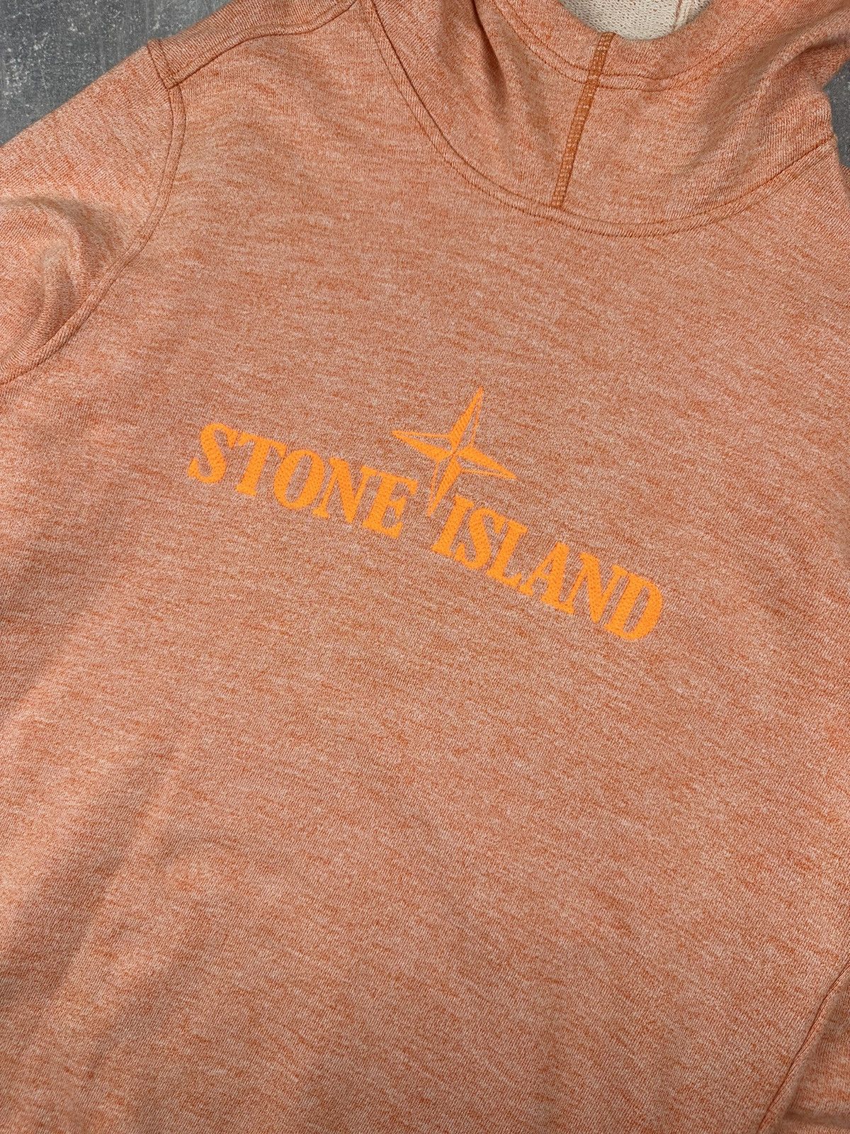 Stone Island Stone Island Orange Big Logo Mens Luxury Hoodie Size US L / EU 52-54 / 3 - 5 Thumbnail