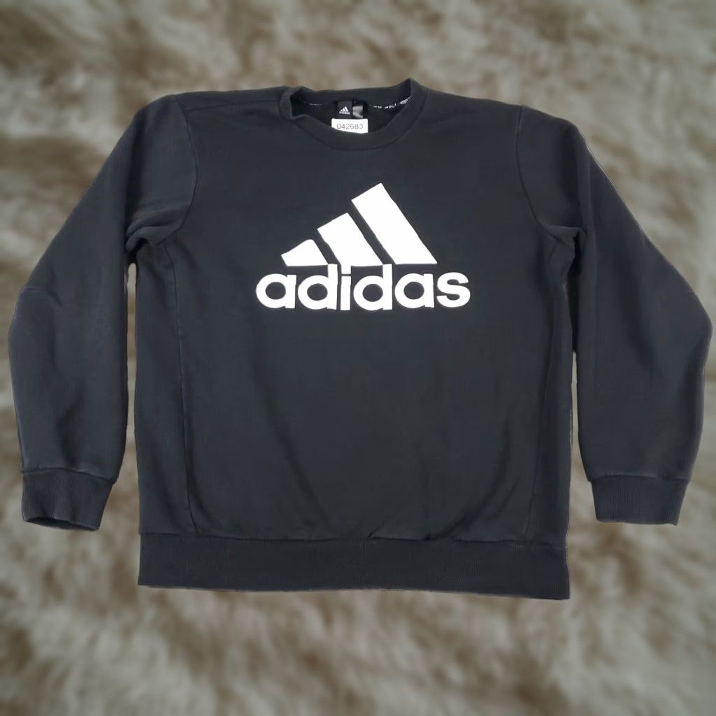 Adidas Adidas Mens Large Black Logo Pullover Sweater Size US L / EU 52-54 / 3 - 1 Thumbnail