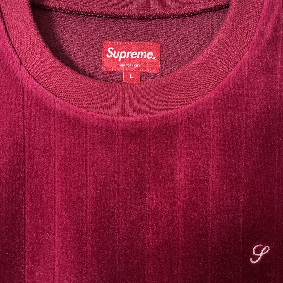 Supreme Velour crewneck Size US L / EU 52-54 / 3 - 3 Thumbnail