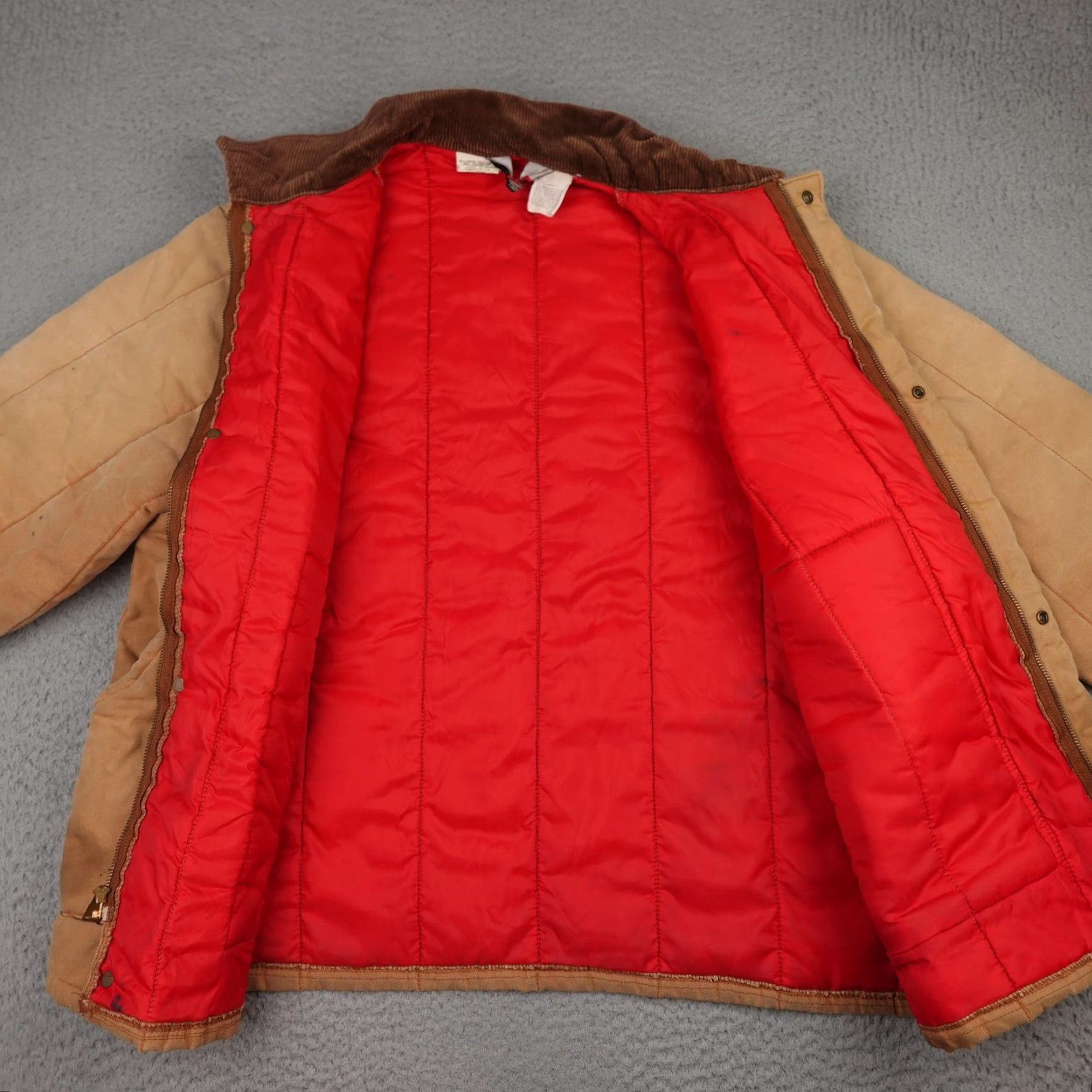 Walls VINTAGE Walls Jacket Mens 2XL Tan Brown Corduroy Collar Workwear USA 90s Size US XXL / EU 58 / 5 - 5 Thumbnail