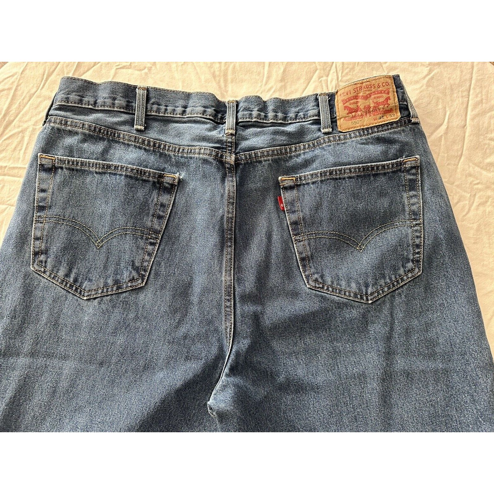 Levi's LEVIS 550 relaxed, 42x32 Dark Blue Wash, Cotton 2019 *CLEAN Size 42" / US 20 - 8 Thumbnail